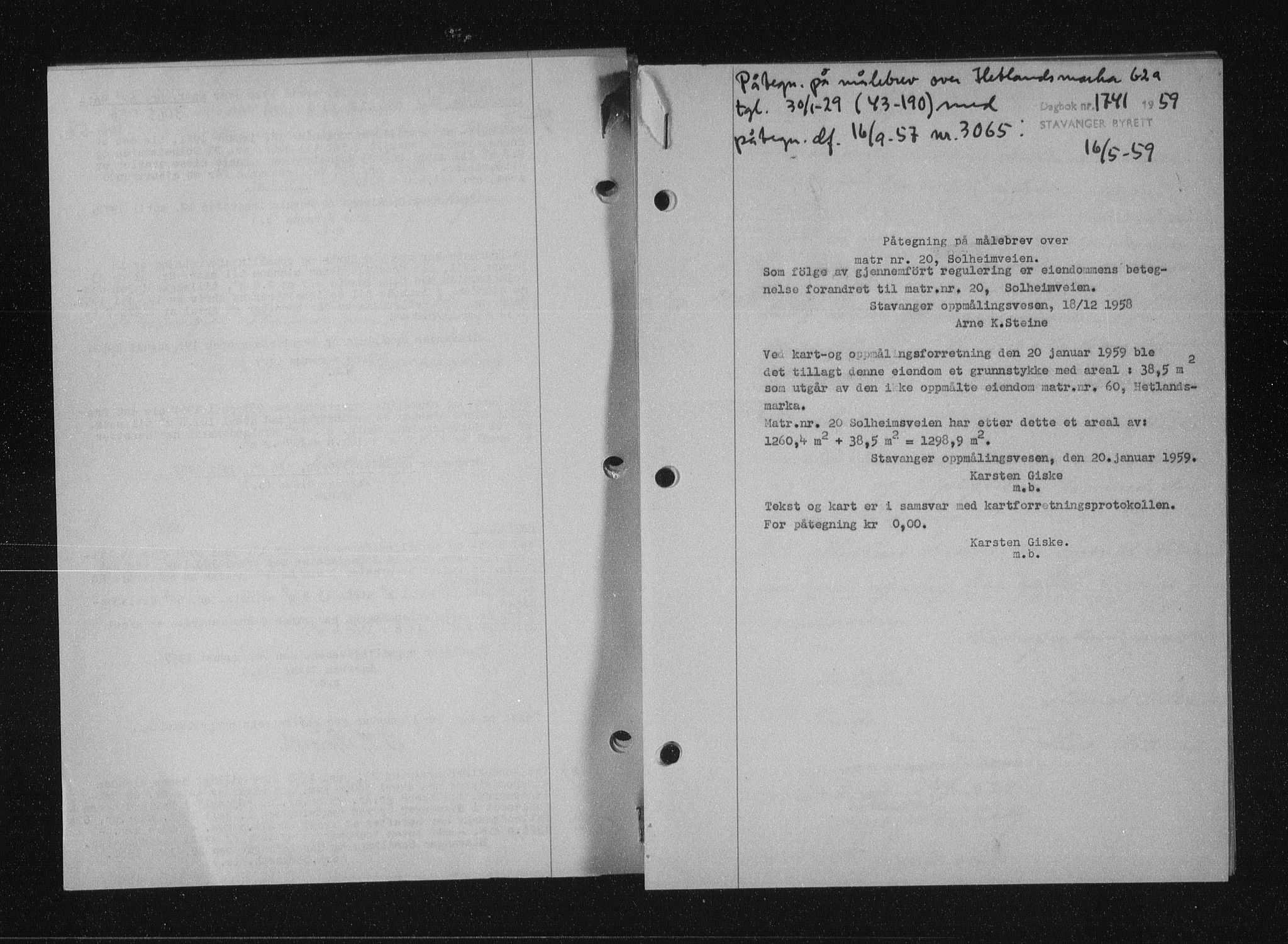 Stavanger byfogd, AV/SAST-A-101408/001/4/41/410/410BB/L0055: Mortgage book no. 43, 1928-1929, Deed date: 30.01.1929