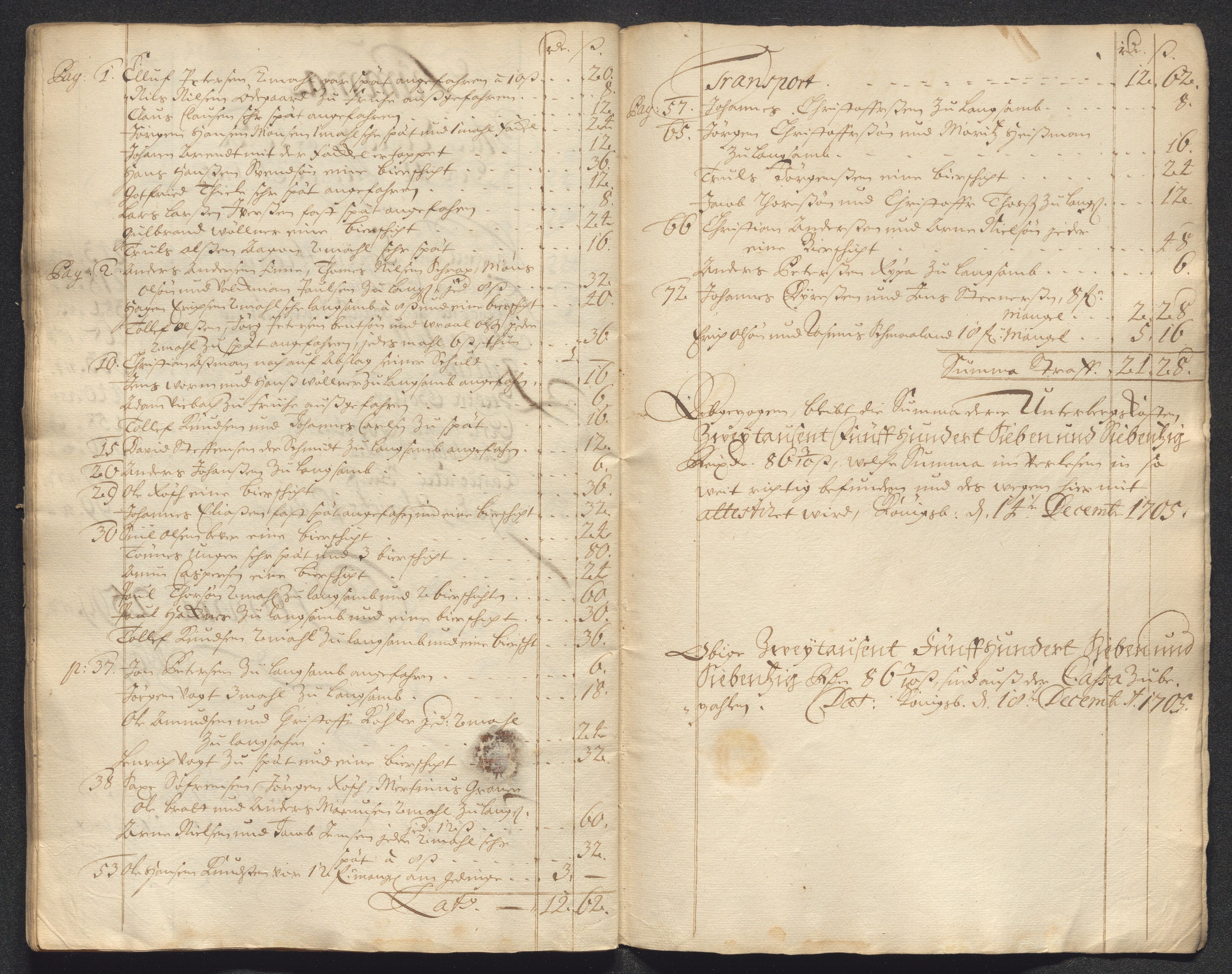 Kongsberg Sølvverk 1623-1816, AV/SAKO-EA-3135/001/D/Dc/Dcd/L0089: Utgiftsregnskap for gruver m.m. , 1705-1706, p. 320