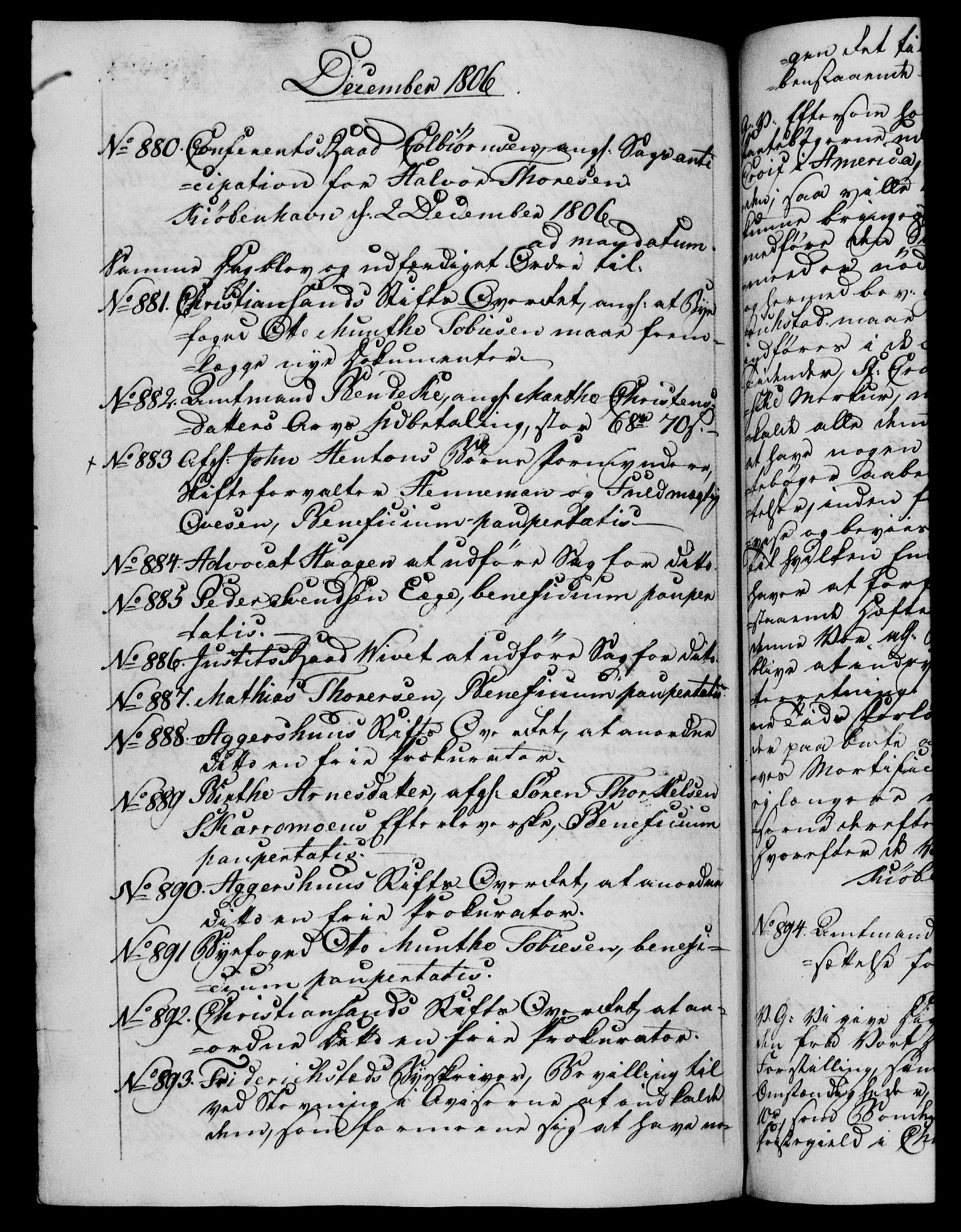 Danske Kanselli 1800-1814, RA/EA-3024/H/Hf/Hfb/Hfba/L0003: Registranter, 1805-1807, p. 291b