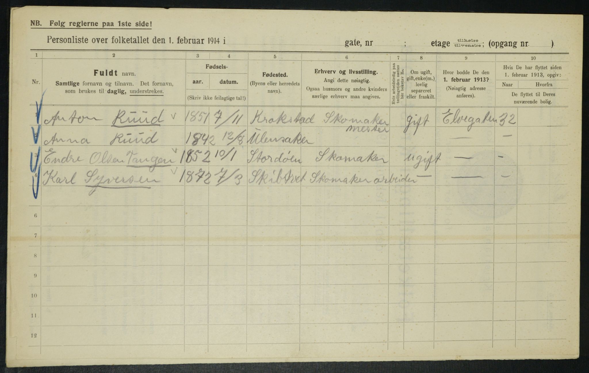 OBA, Municipal Census 1914 for Kristiania, 1914, p. 21171