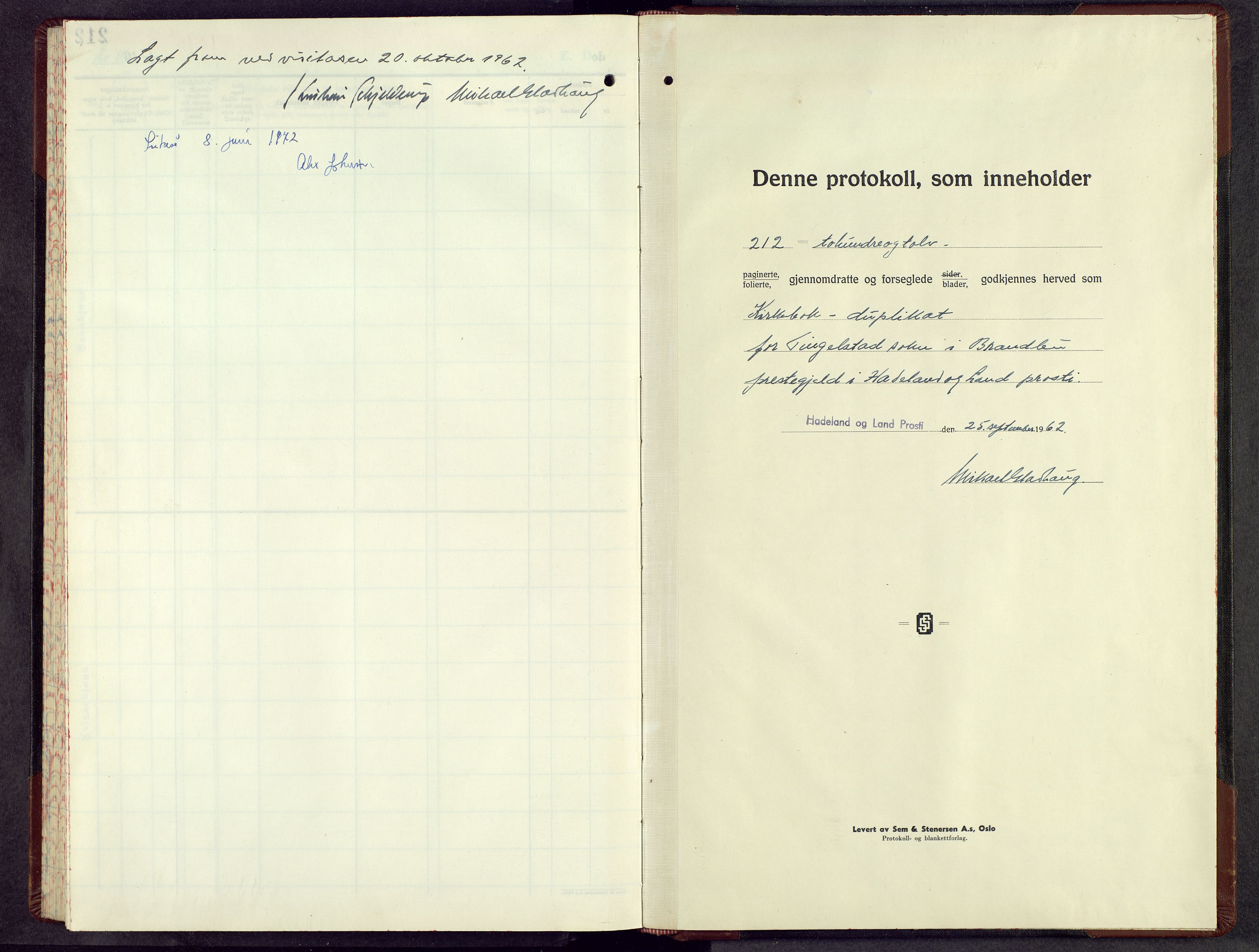 Brandbu prestekontor, SAH/PREST-114/H/Ha/Hab/L0008: Parish register (copy) no. 8, 1962-1971