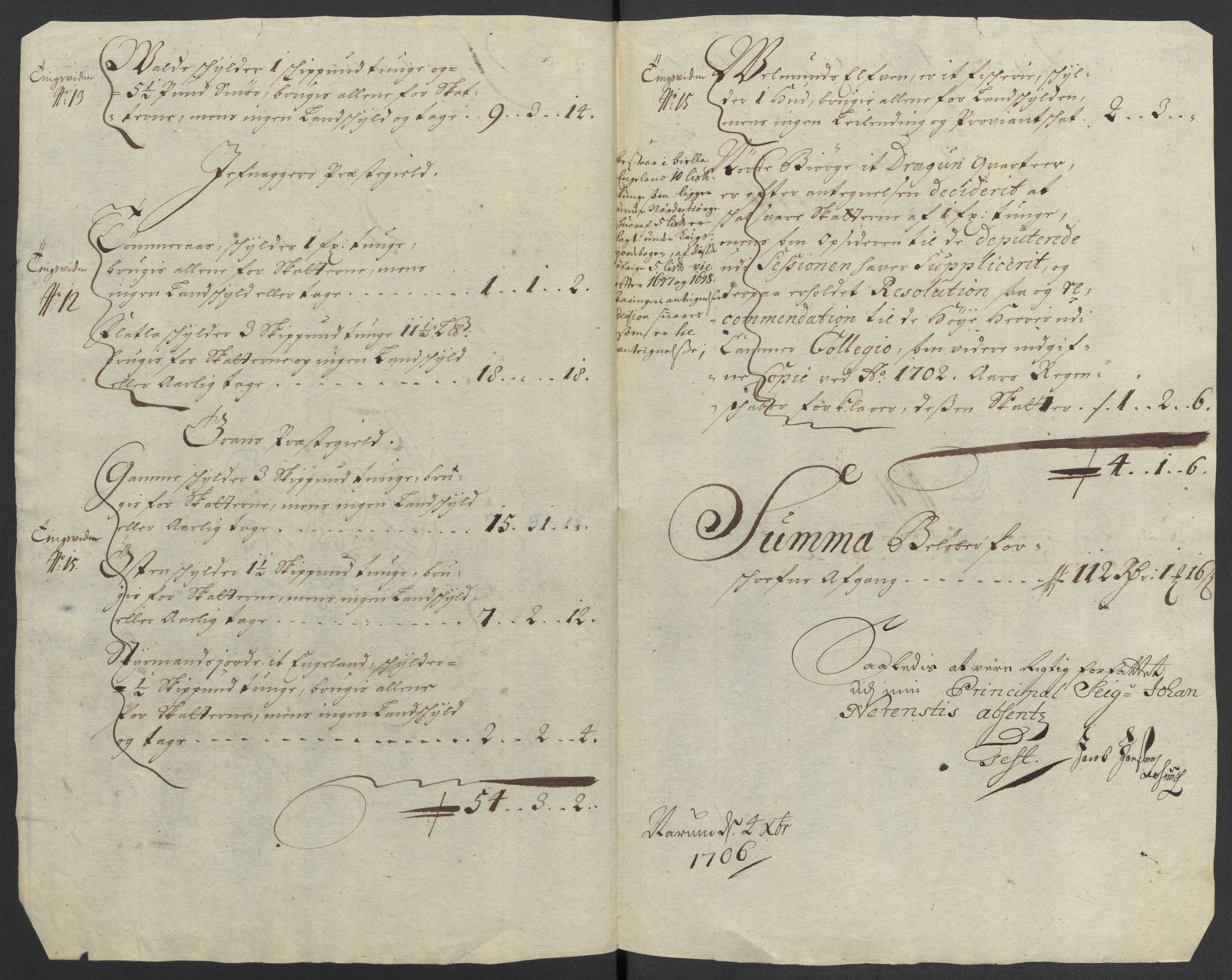 Rentekammeret inntil 1814, Reviderte regnskaper, Fogderegnskap, RA/EA-4092/R18/L1304: Fogderegnskap Hadeland, Toten og Valdres, 1706, p. 351