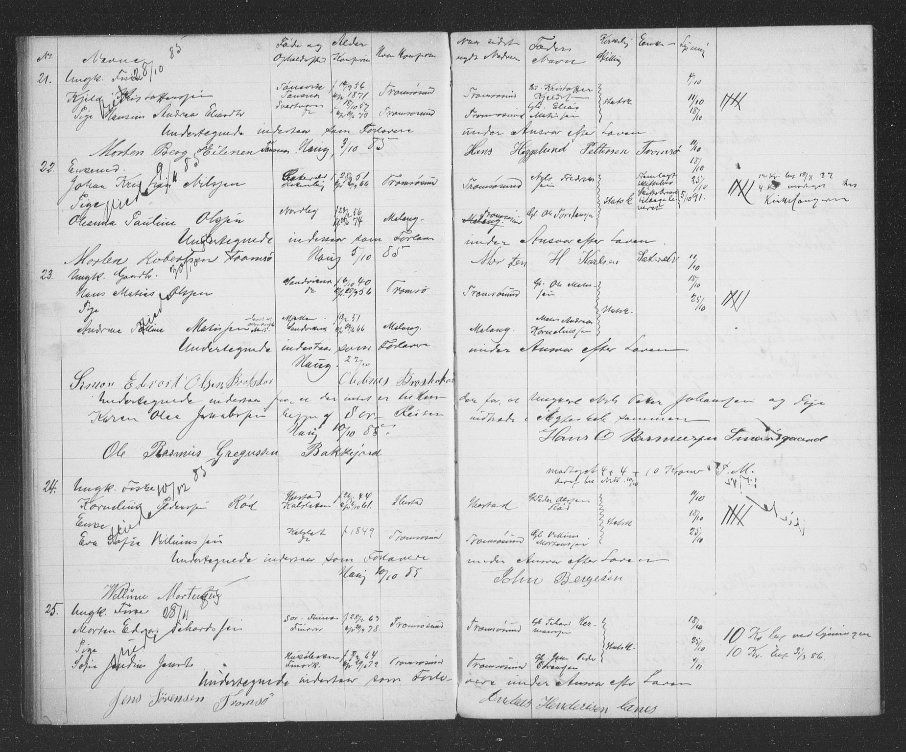 Tromsøysund sokneprestkontor, AV/SATØ-S-1304/H/Hc/L0056: Banns register no. 56, 1880-1887