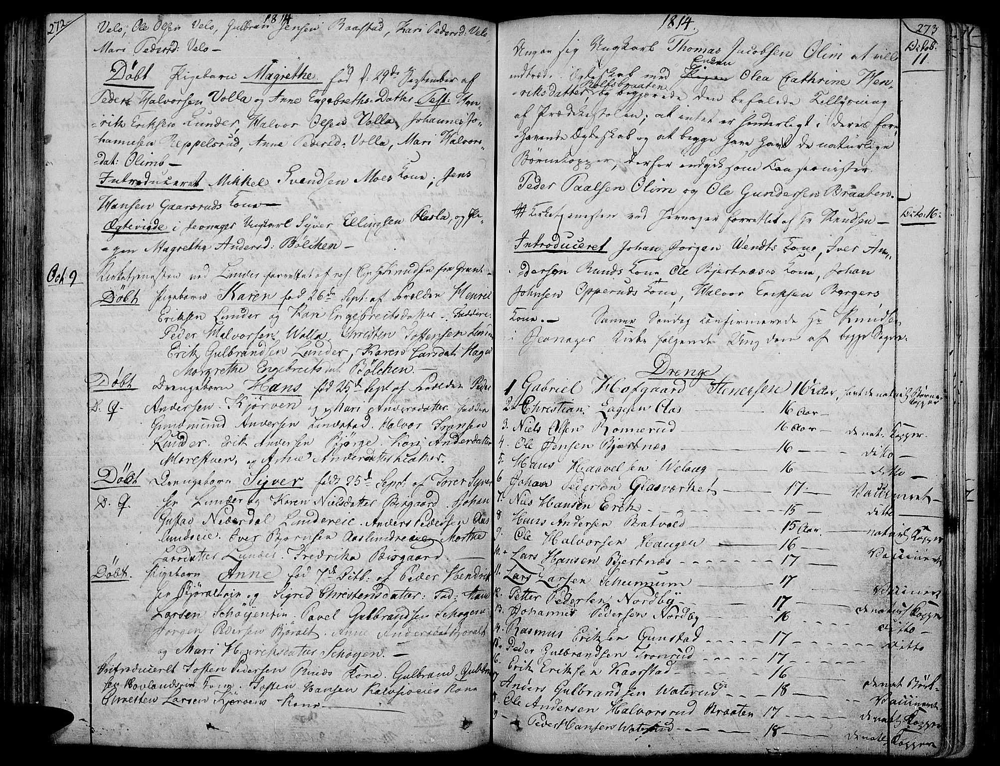 Jevnaker prestekontor, AV/SAH-PREST-116/H/Ha/Haa/L0004: Parish register (official) no. 4, 1800-1861, p. 272-273