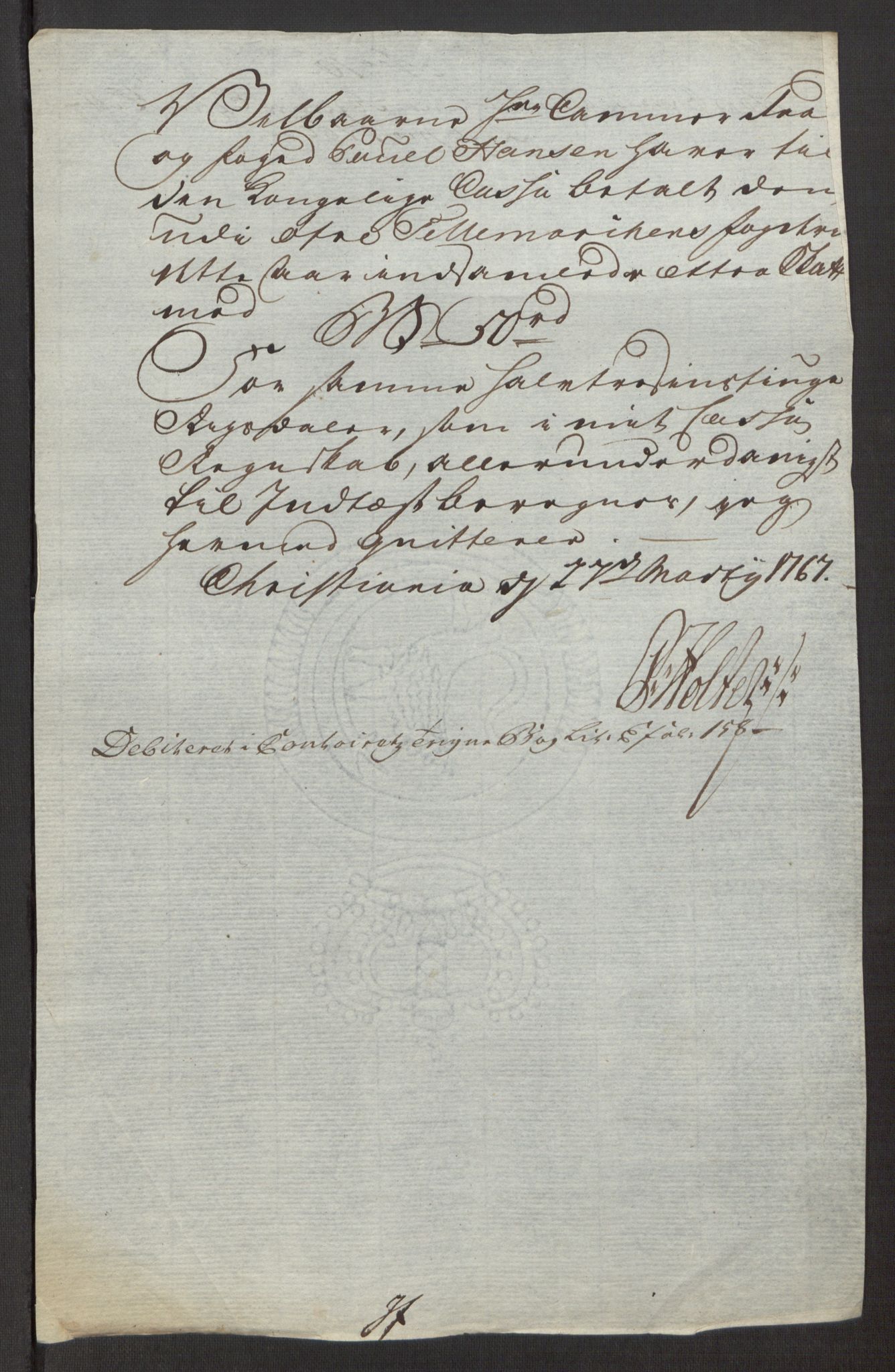 Rentekammeret inntil 1814, Reviderte regnskaper, Fogderegnskap, AV/RA-EA-4092/R38/L2293: Ekstraskatten Øvre Telemark, 1762-1770, p. 79