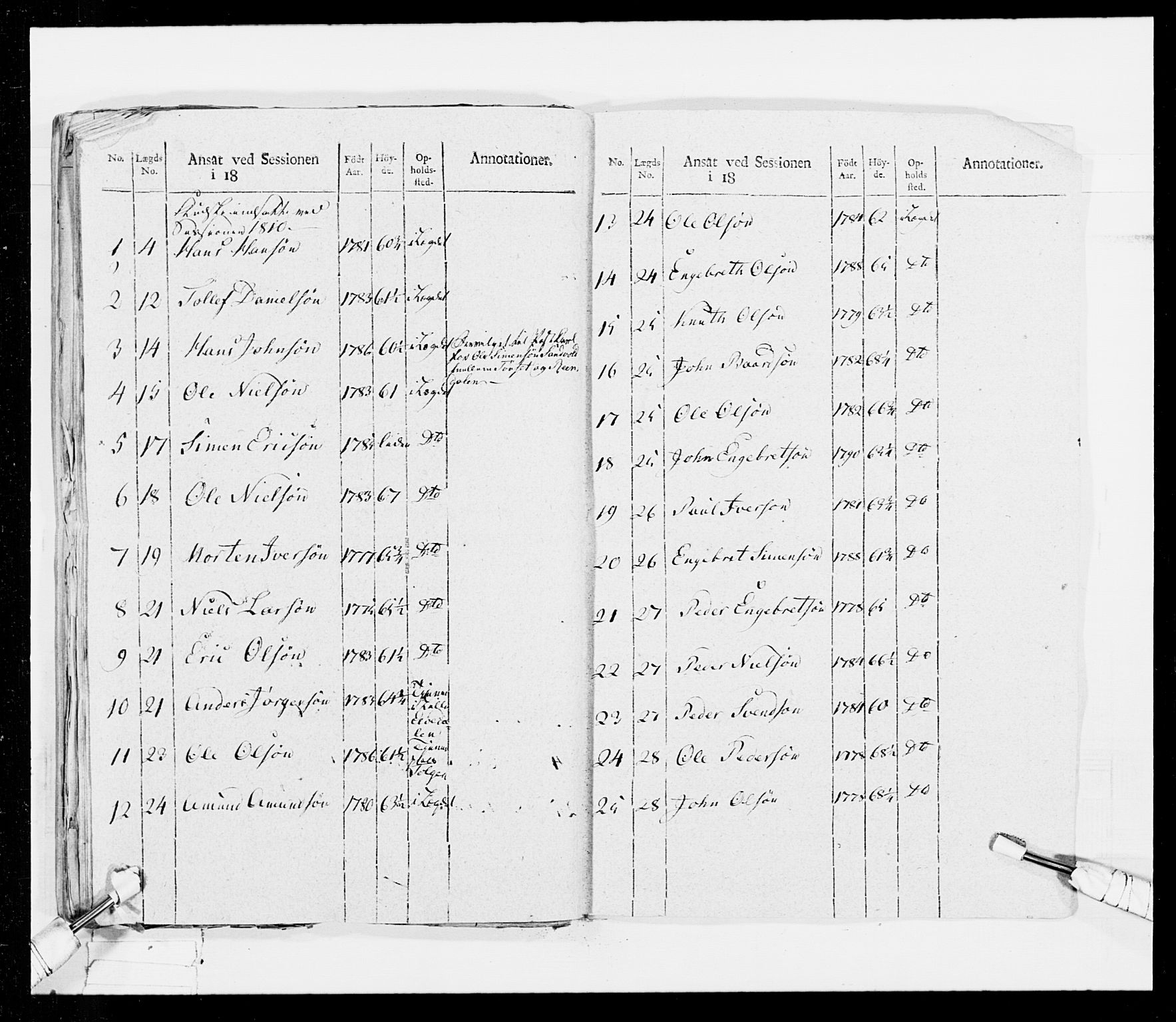 Generalitets- og kommissariatskollegiet, Det kongelige norske kommissariatskollegium, AV/RA-EA-5420/E/Eh/L0026: Skiløperkompaniene, 1805-1810, p. 465