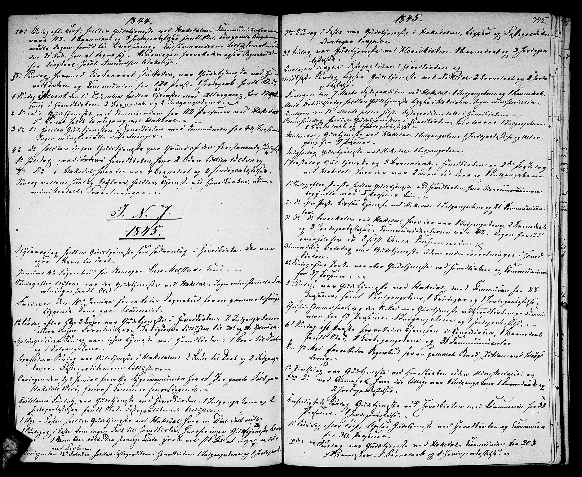 Nittedal prestekontor Kirkebøker, SAO/A-10365a/F/Fa/L0004: Parish register (official) no. I 4, 1836-1849, p. 345