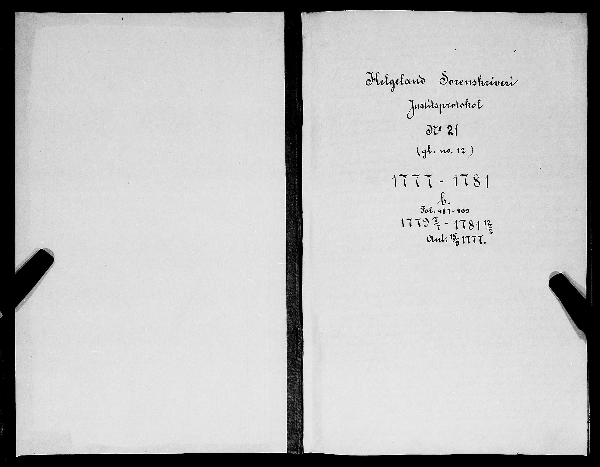 Helgeland sorenskriveri, SAT/A-0004/1/1A/L0028: Tingbok 21B, 1779-1781