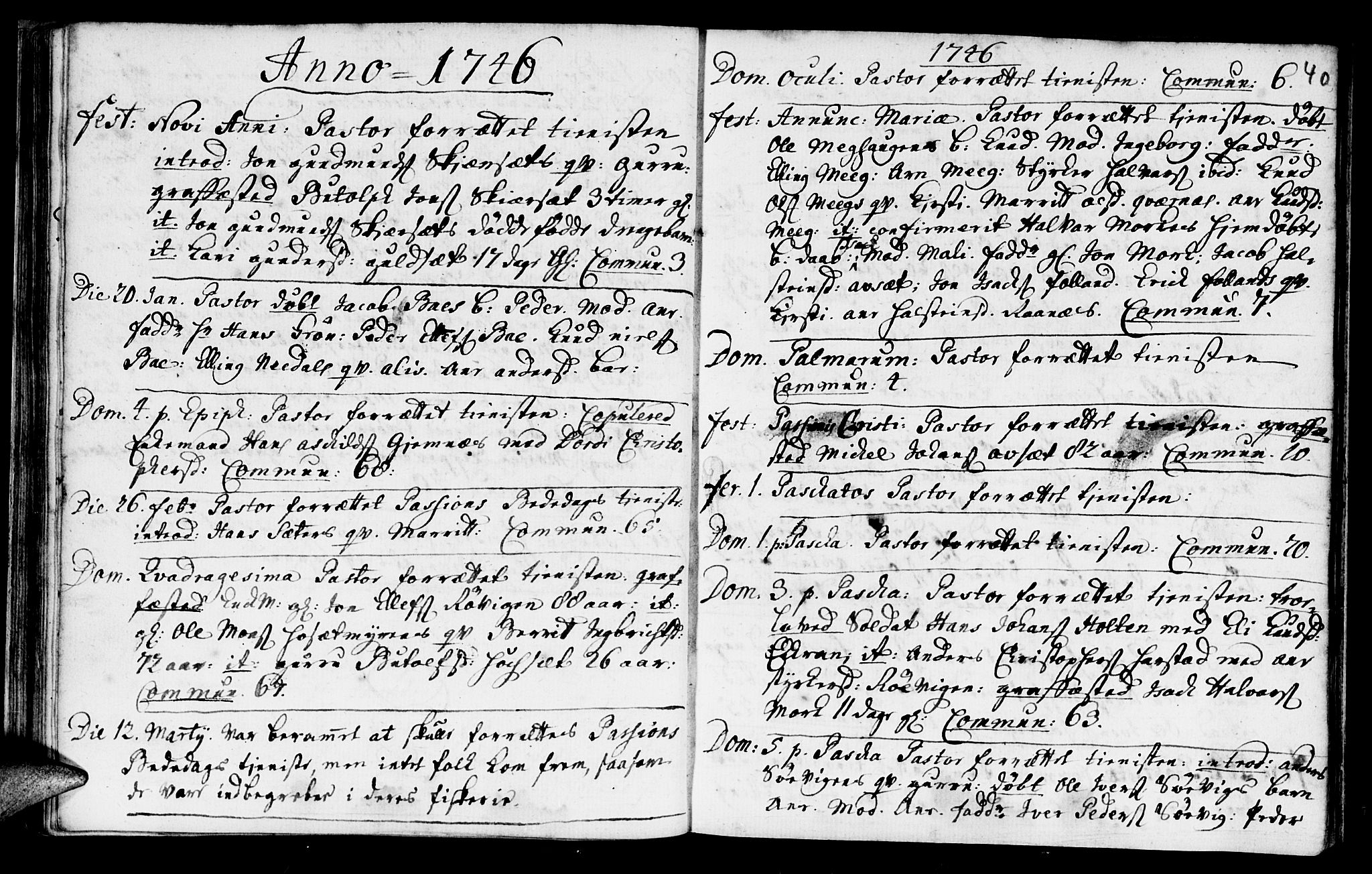 Ministerialprotokoller, klokkerbøker og fødselsregistre - Møre og Romsdal, SAT/A-1454/568/L0797: Parish register (official) no. 568A06, 1731-1760, p. 40