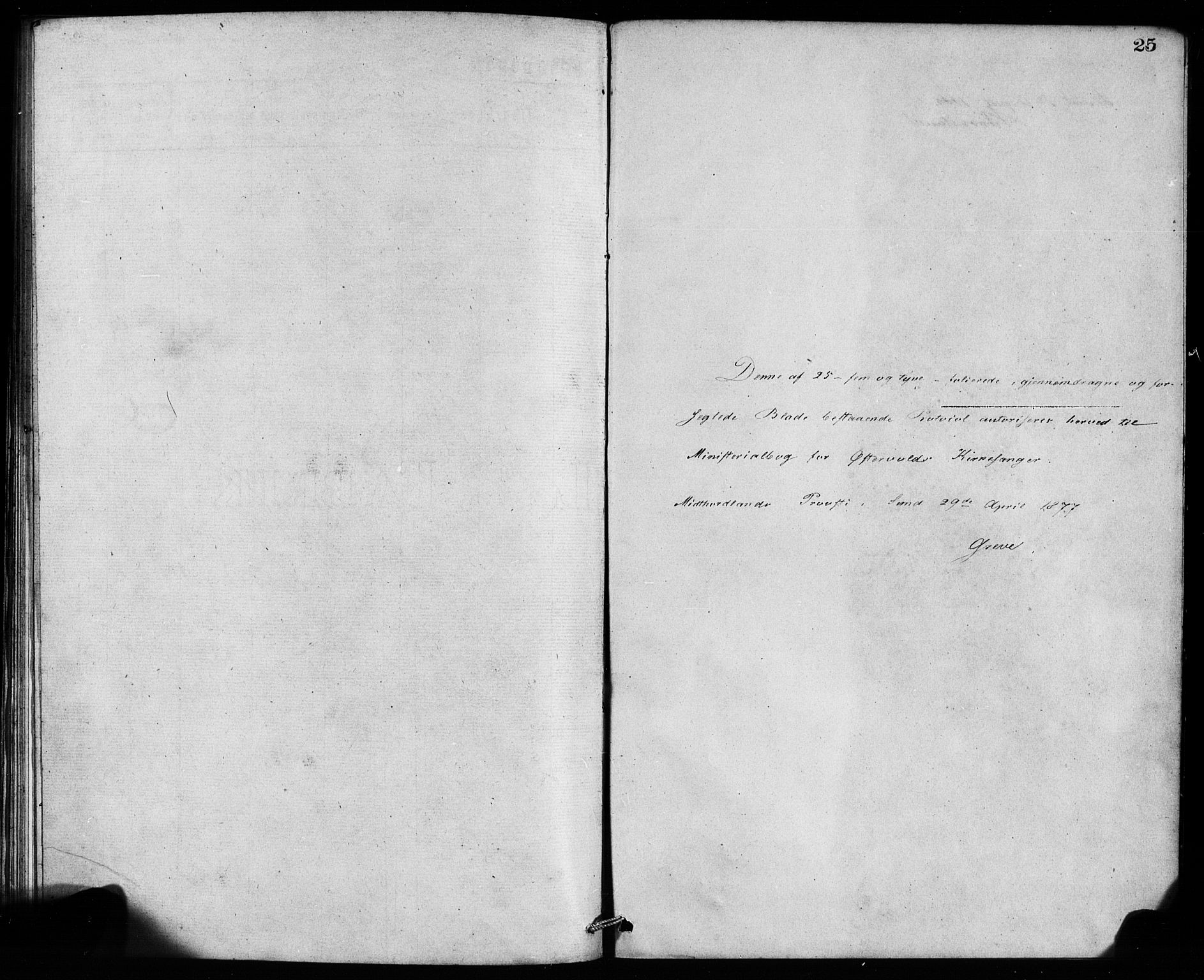 Austevoll sokneprestembete, AV/SAB-A-74201/H/Ha/Hab/Haba/L0001: Parish register (copy) no. A 1, 1877-1879, p. 25