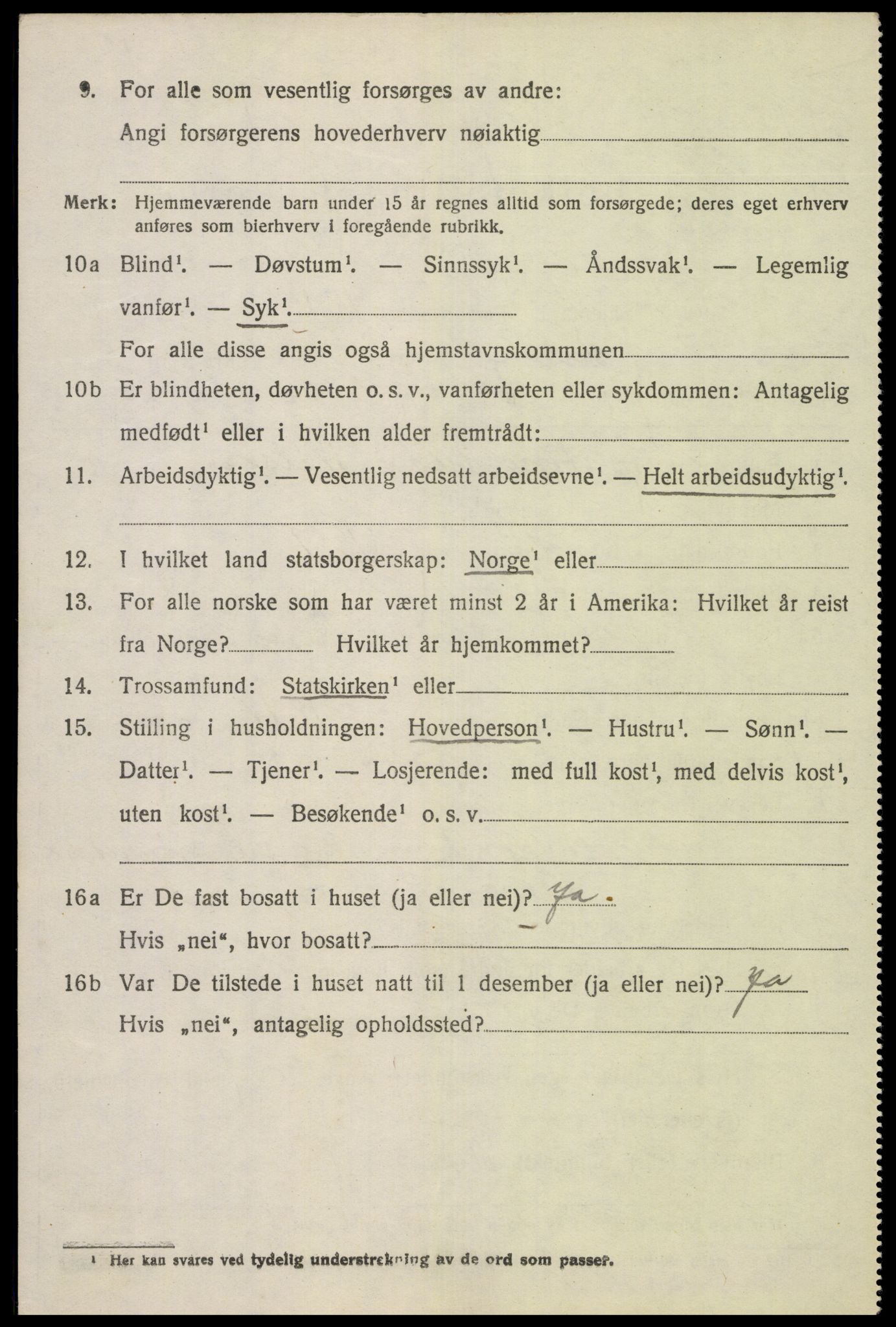SAK, 1920 census for Hidra, 1920, p. 4053