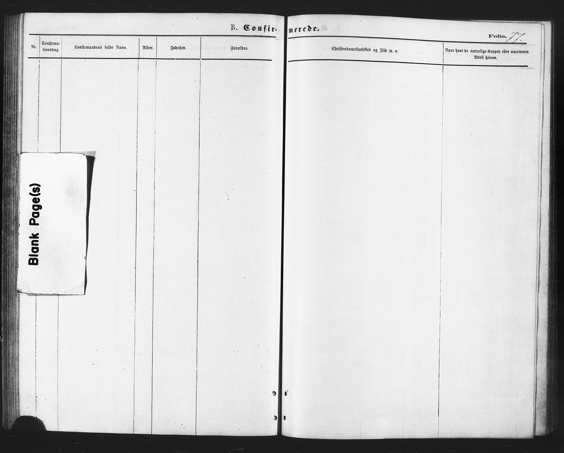 Berg sokneprestkontor, AV/SATØ-S-1318/G/Ga/Gaa/L0003kirke: Parish register (official) no. 3, 1872-1879, p. 77