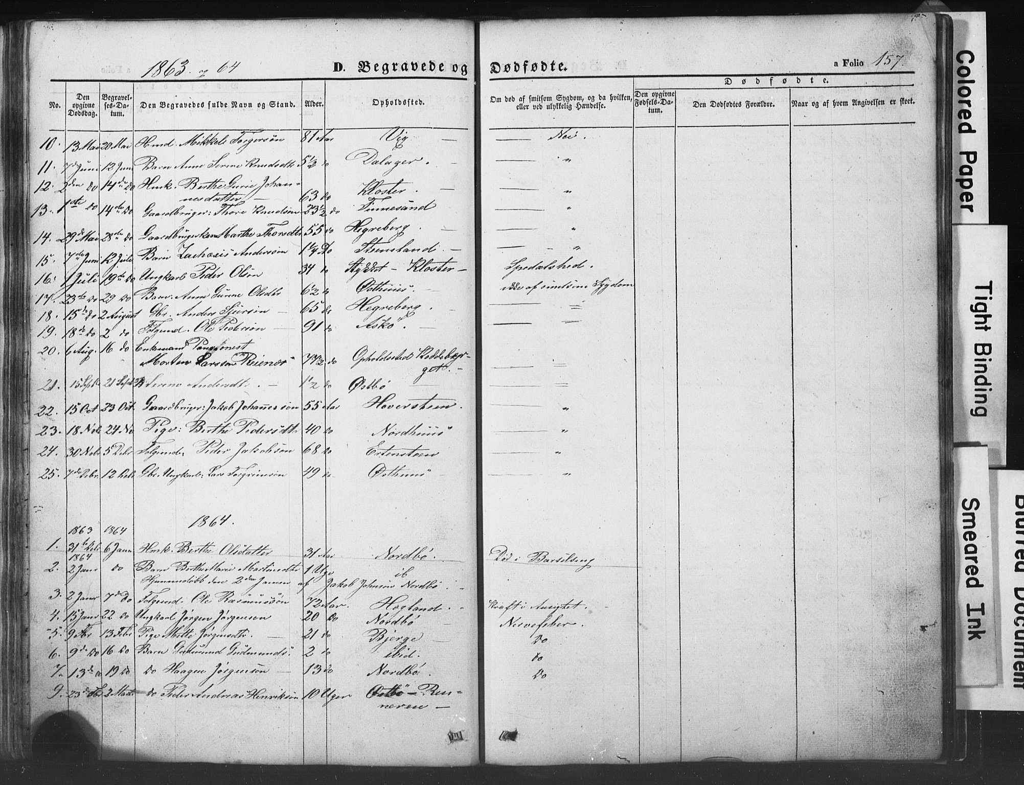 Rennesøy sokneprestkontor, SAST/A -101827/H/Ha/Hab/L0002: Parish register (copy) no. B 2, 1852-1880, p. 157