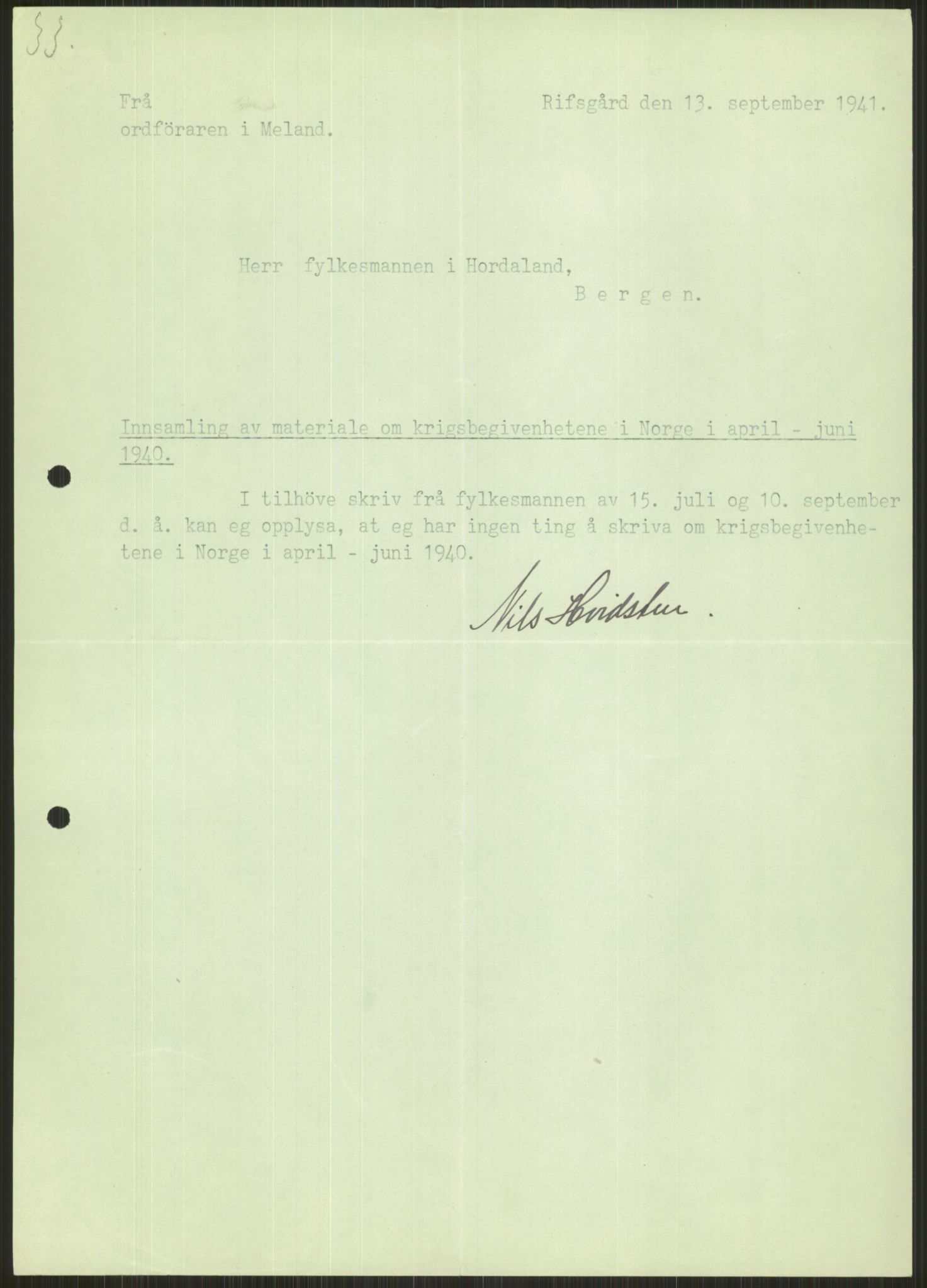 Forsvaret, Forsvarets krigshistoriske avdeling, RA/RAFA-2017/Y/Ya/L0015: II-C-11-31 - Fylkesmenn.  Rapporter om krigsbegivenhetene 1940., 1940, p. 382