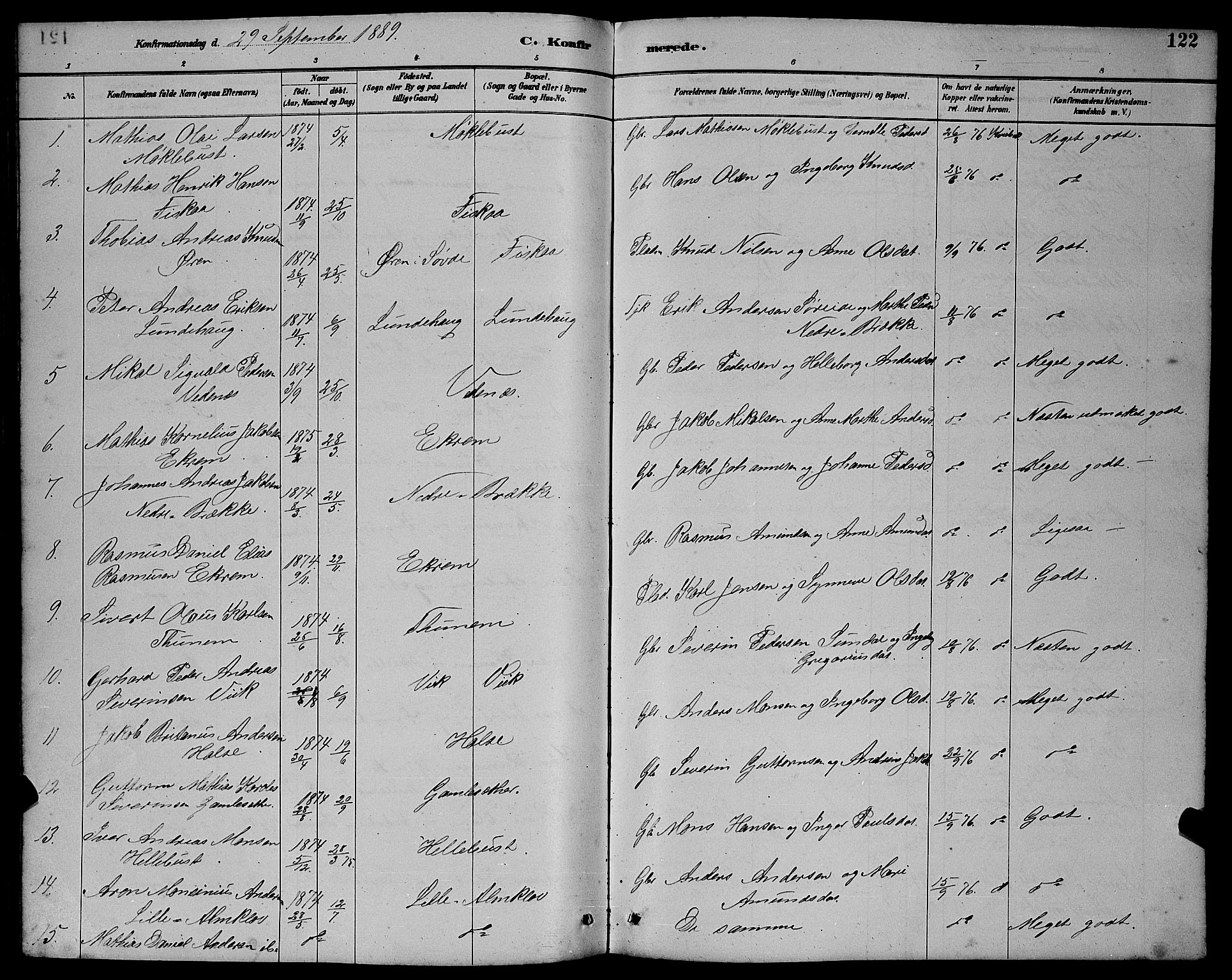 Ministerialprotokoller, klokkerbøker og fødselsregistre - Møre og Romsdal, AV/SAT-A-1454/501/L0017: Parish register (copy) no. 501C03, 1885-1901, p. 122