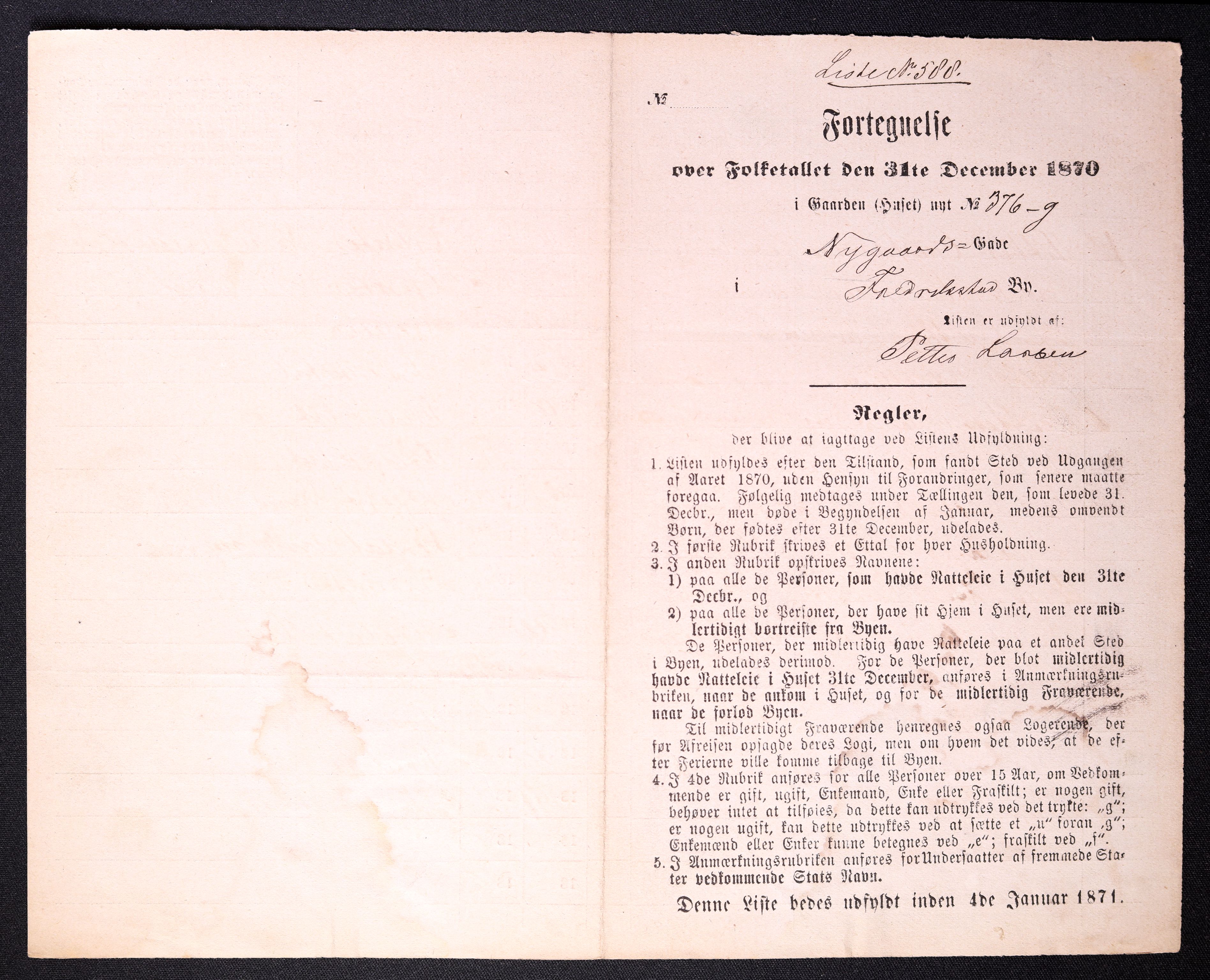 RA, 1870 census for 0103 Fredrikstad, 1870, p. 1177