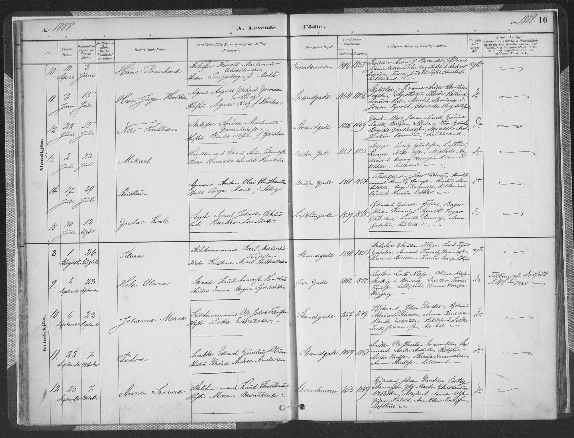 Vestre Moland sokneprestkontor, AV/SAK-1111-0046/F/Fa/Faa/L0001: Parish register (official) no. A 1, 1884-1899, p. 17