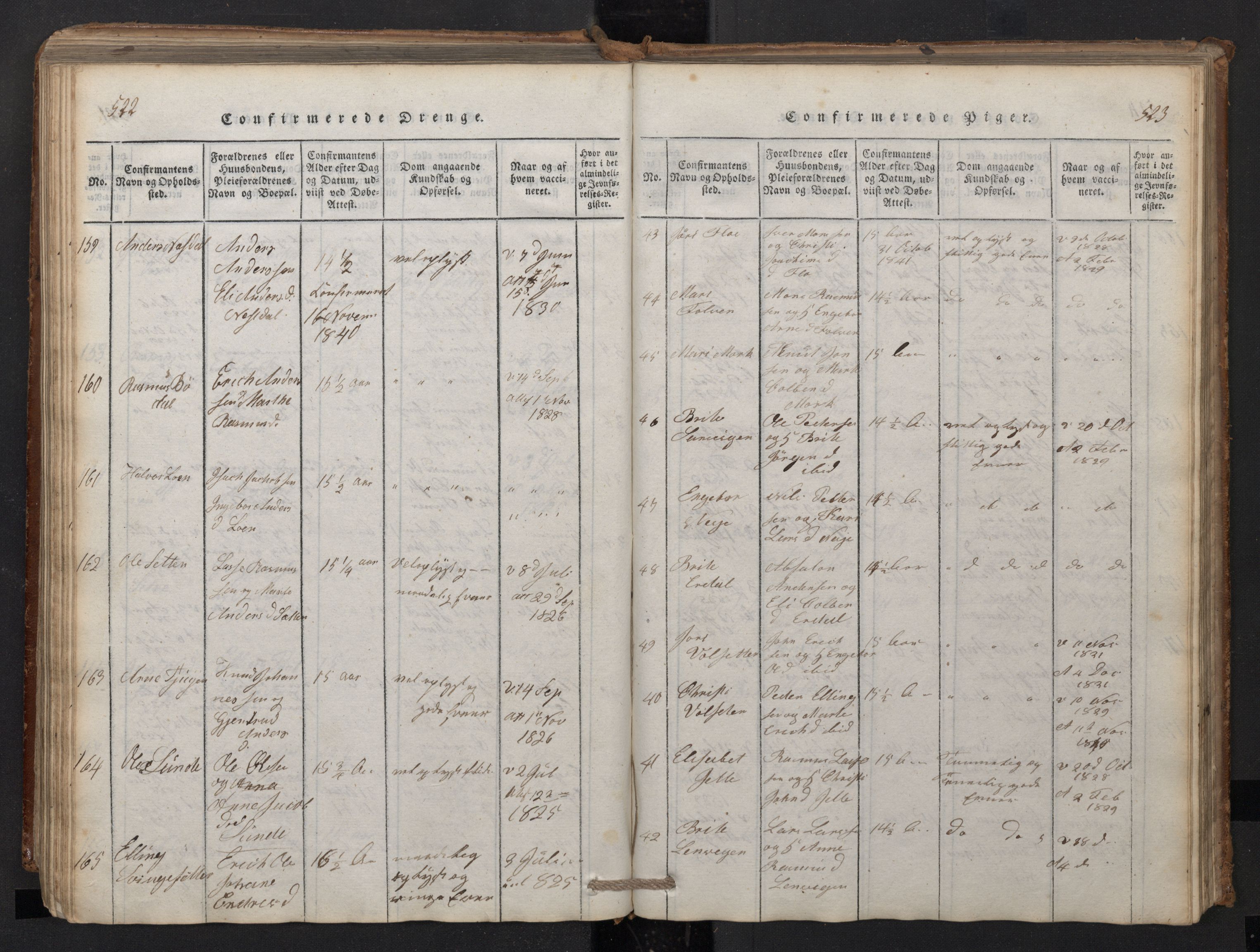 Stryn Sokneprestembete, AV/SAB-A-82501: Parish register (copy) no. A 1, 1816-1844, p. 522-523