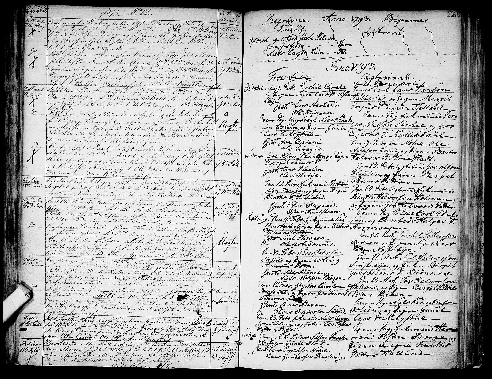 Rollag kirkebøker, SAKO/A-240/F/Fa/L0005: Parish register (official) no. I 5, 1792-1814, p. 262-263