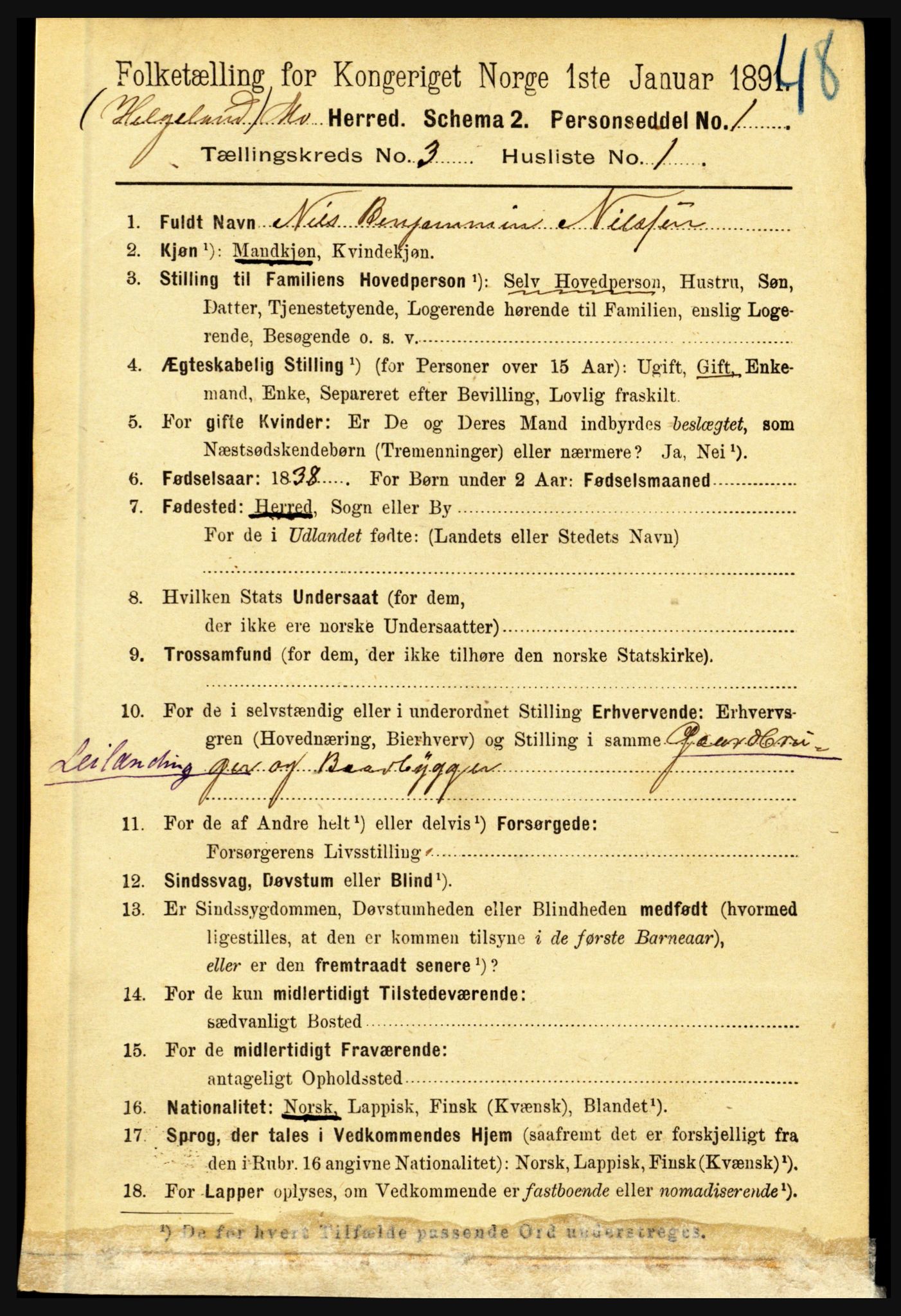 RA, 1891 census for 1833 Mo, 1891, p. 1339