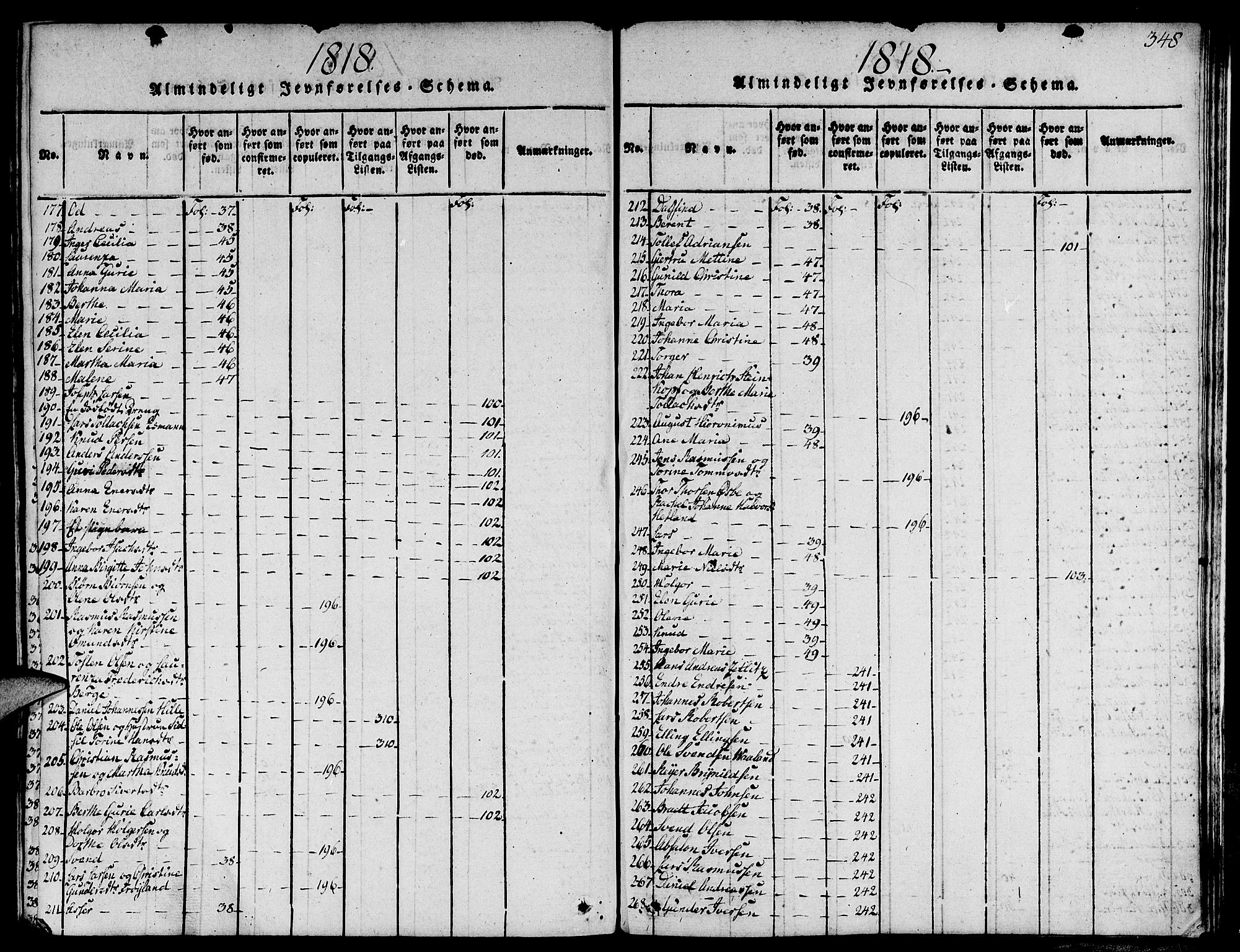 Domkirken sokneprestkontor, AV/SAST-A-101812/001/30/30BA/L0008: Parish register (official) no. A 8, 1816-1821, p. 348