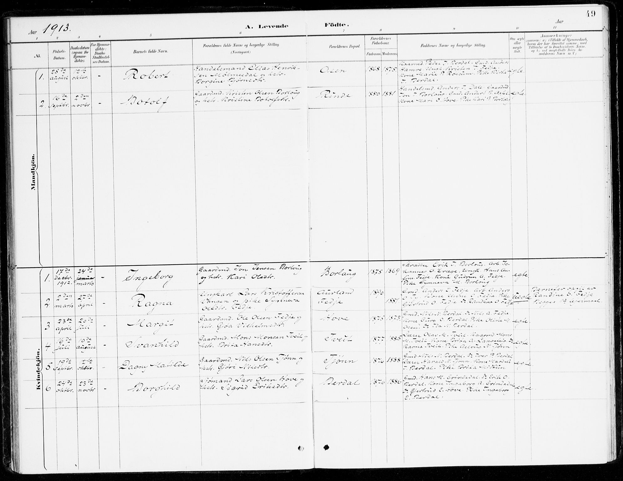 Leikanger sokneprestembete, AV/SAB-A-81001/H/Haa/Haad/L0001: Parish register (official) no. D 1, 1887-1922, p. 49