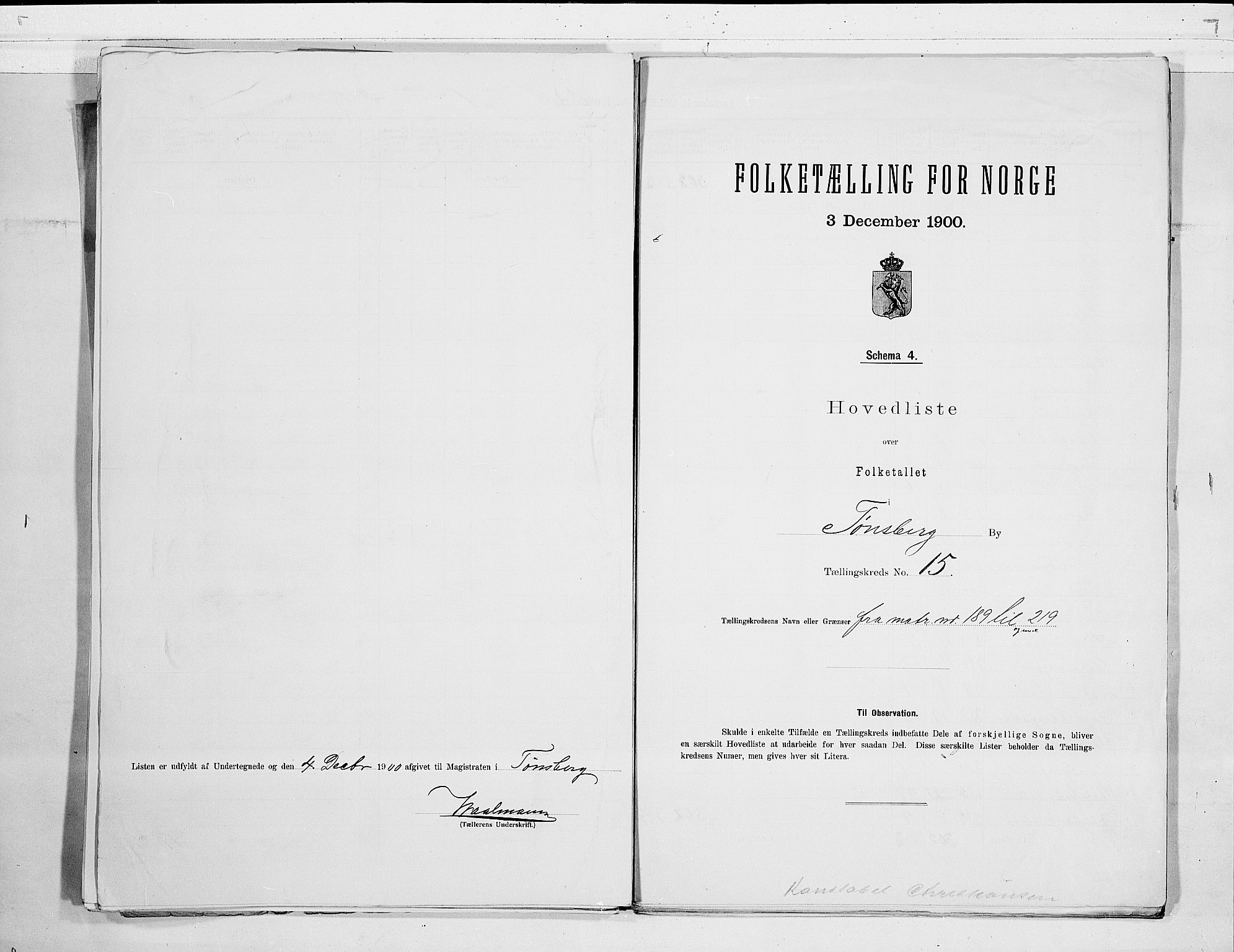 RA, 1900 census for Tønsberg, 1900, p. 32