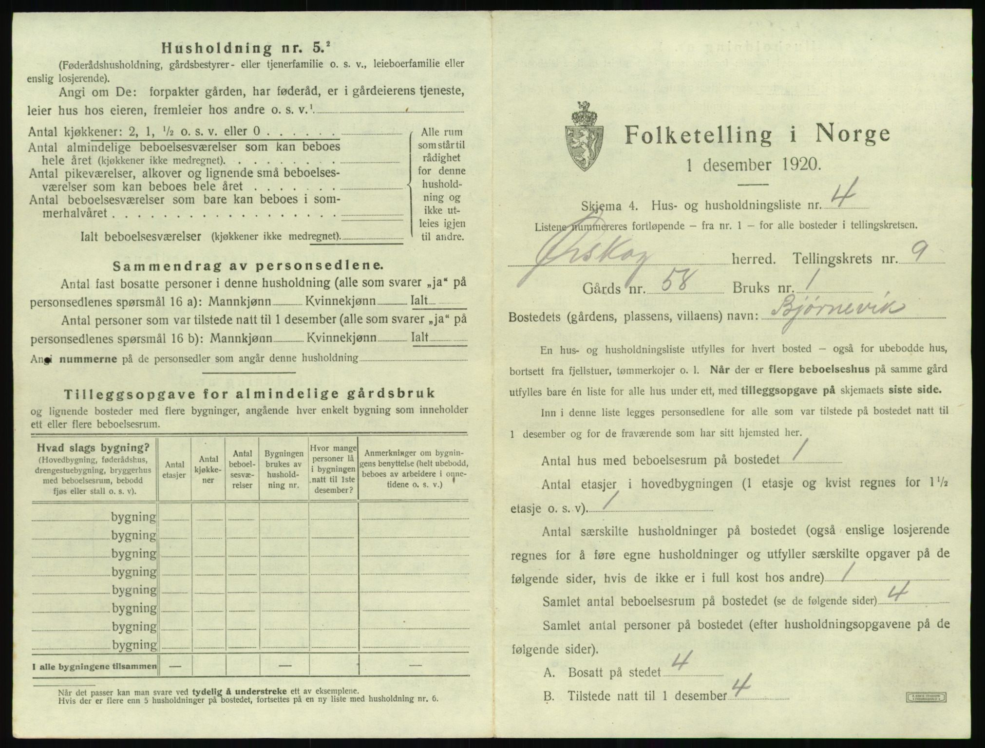 SAT, 1920 census for Ørskog, 1920, p. 716