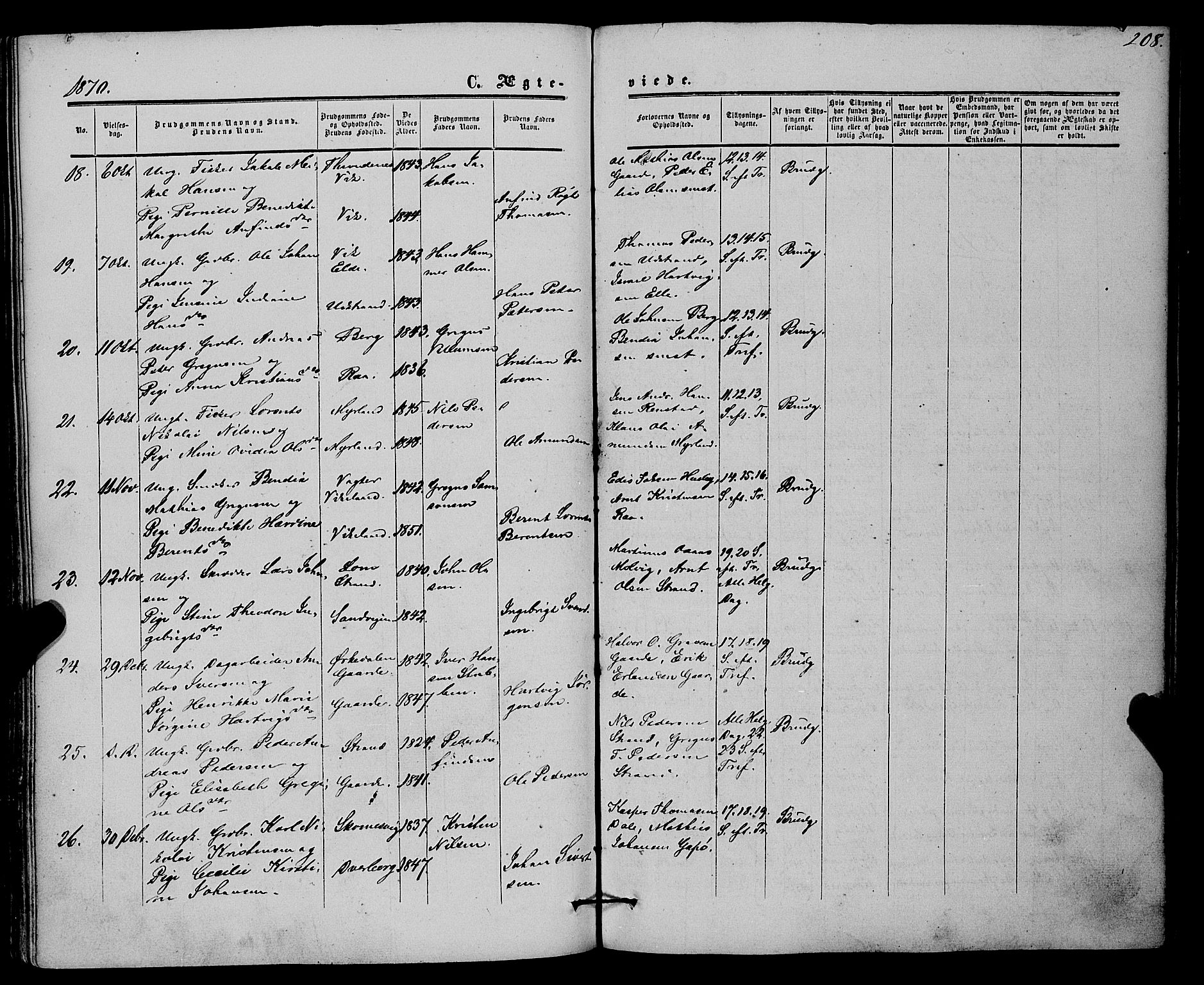 Kvæfjord sokneprestkontor, AV/SATØ-S-1323/G/Ga/Gaa/L0004kirke: Parish register (official) no. 4, 1857-1877, p. 208