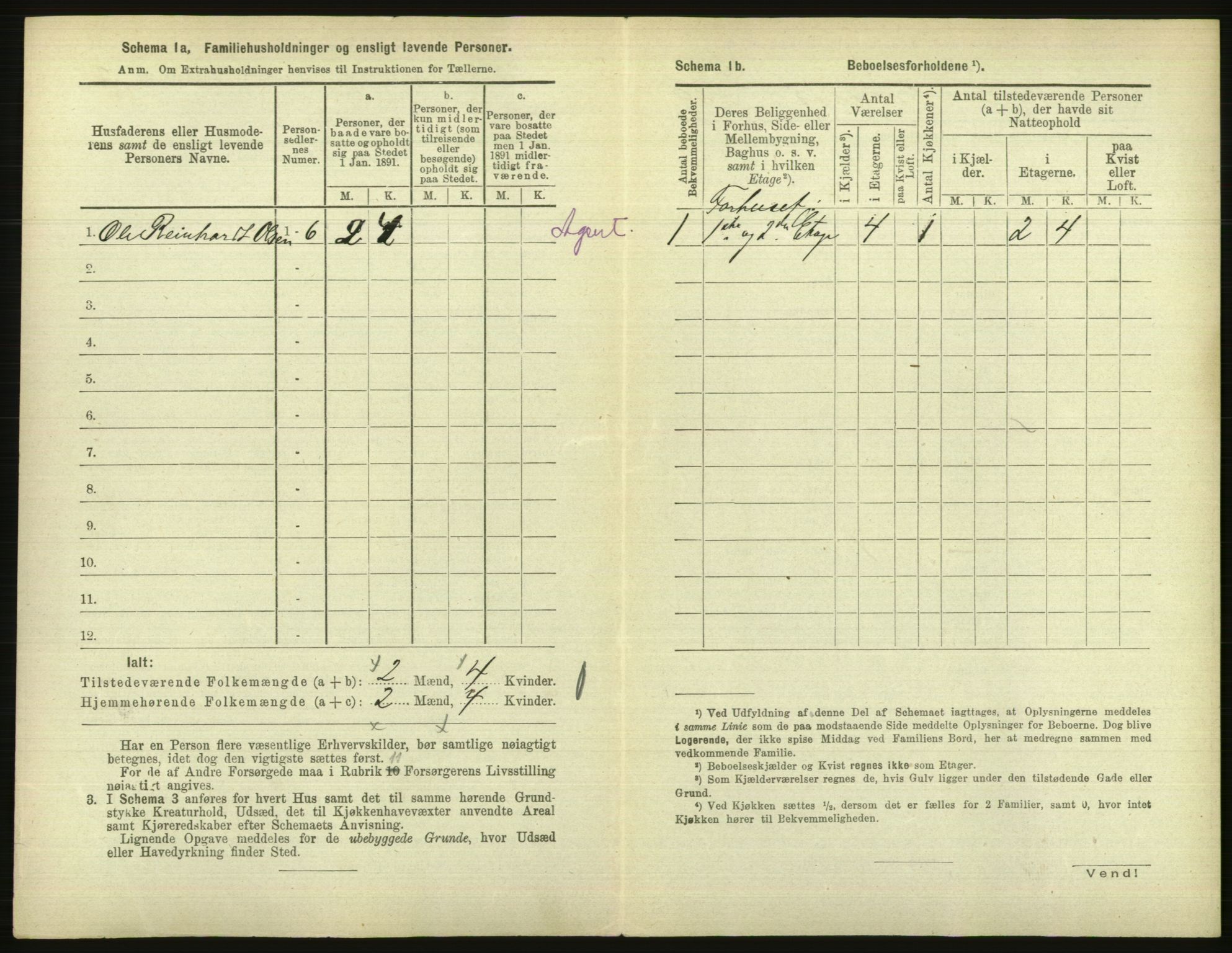 RA, 1891 census for 1001 Kristiansand, 1891, p. 739