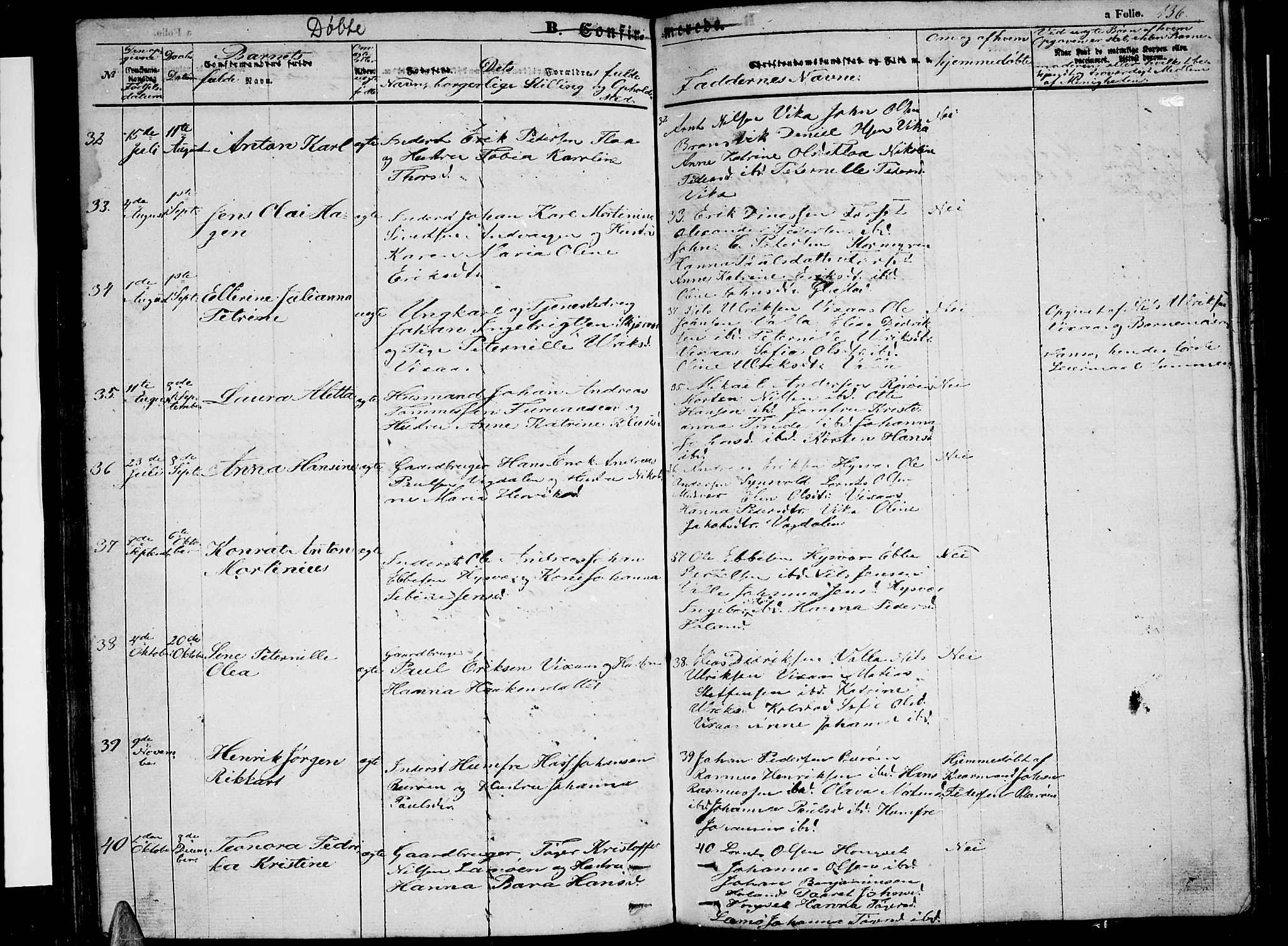 Ministerialprotokoller, klokkerbøker og fødselsregistre - Nordland, AV/SAT-A-1459/816/L0251: Parish register (copy) no. 816C01, 1852-1870, p. 136