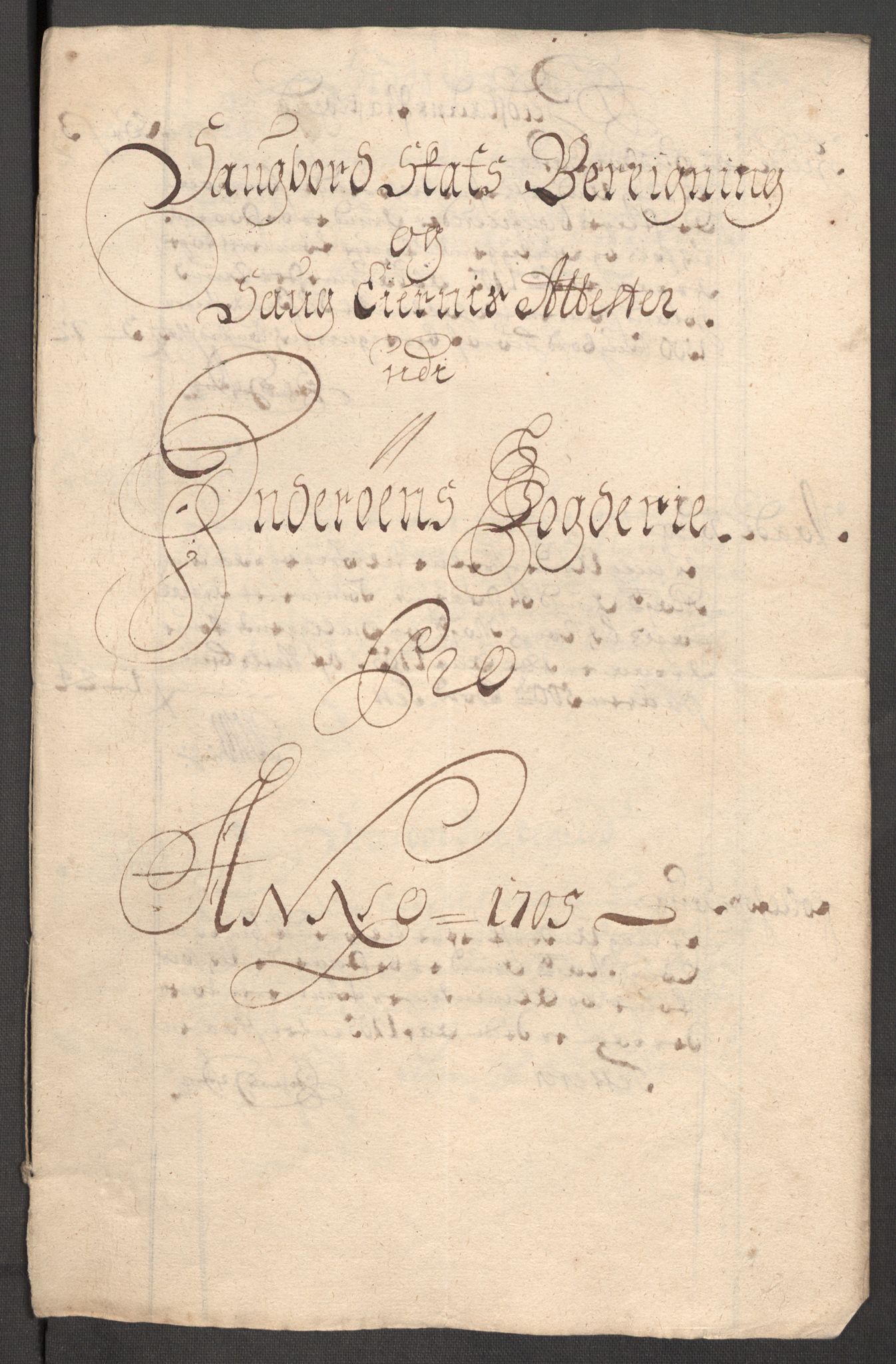 Rentekammeret inntil 1814, Reviderte regnskaper, Fogderegnskap, RA/EA-4092/R63/L4314: Fogderegnskap Inderøy, 1705, p. 124