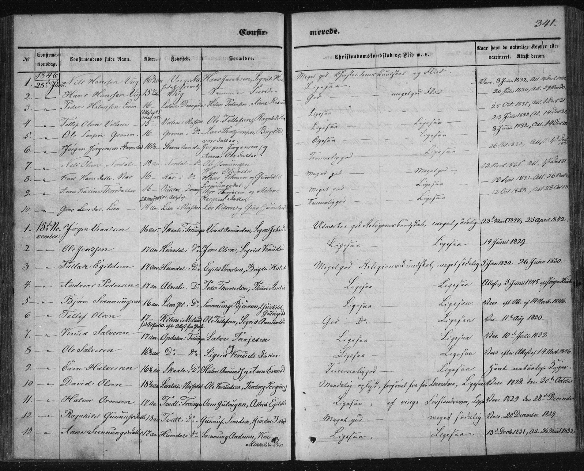 Nissedal kirkebøker, SAKO/A-288/F/Fa/L0003: Parish register (official) no. I 3, 1846-1870, p. 340-341