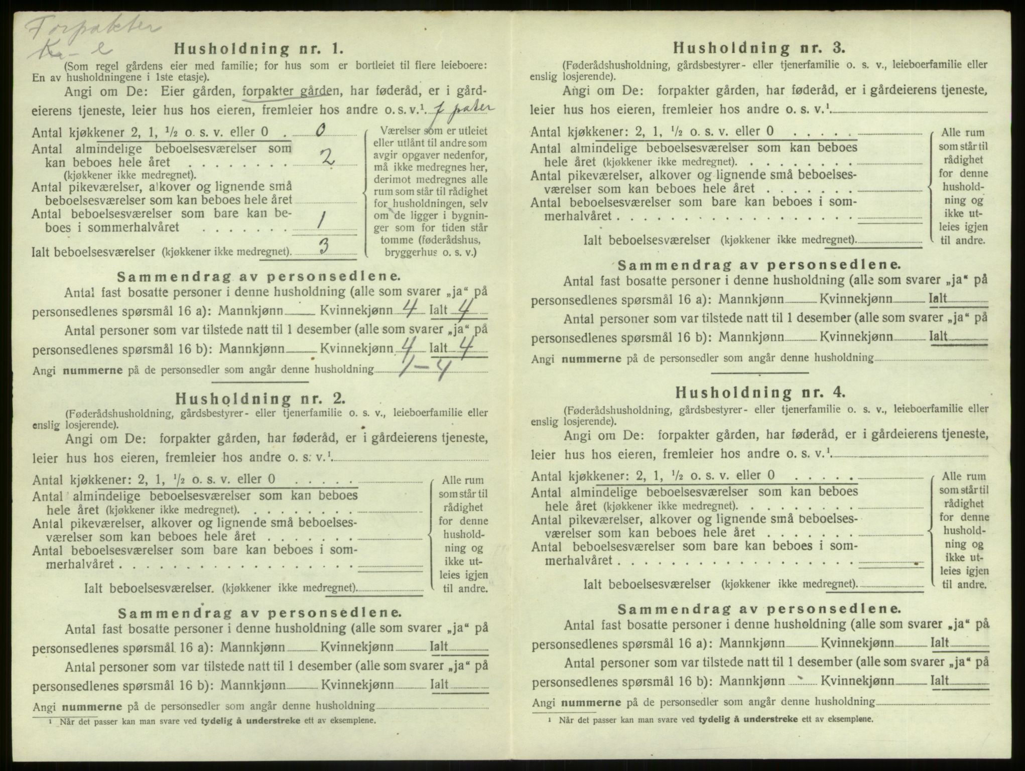 SAB, 1920 census for Kinn, 1920, p. 1066