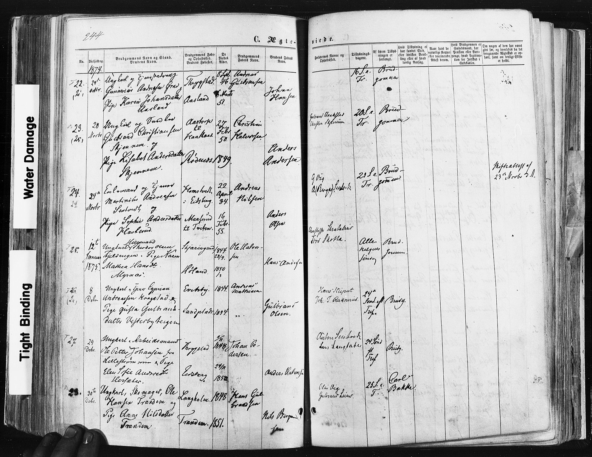 Trøgstad prestekontor Kirkebøker, SAO/A-10925/F/Fa/L0009: Parish register (official) no. I 9, 1865-1877, p. 244