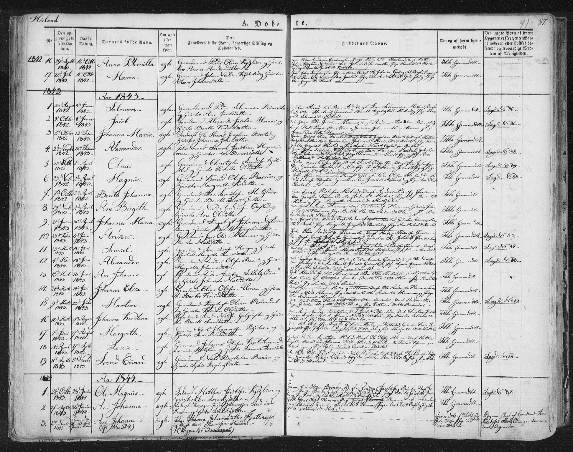 Ministerialprotokoller, klokkerbøker og fødselsregistre - Nord-Trøndelag, AV/SAT-A-1458/758/L0513: Parish register (official) no. 758A02 /2, 1839-1868, p. 41