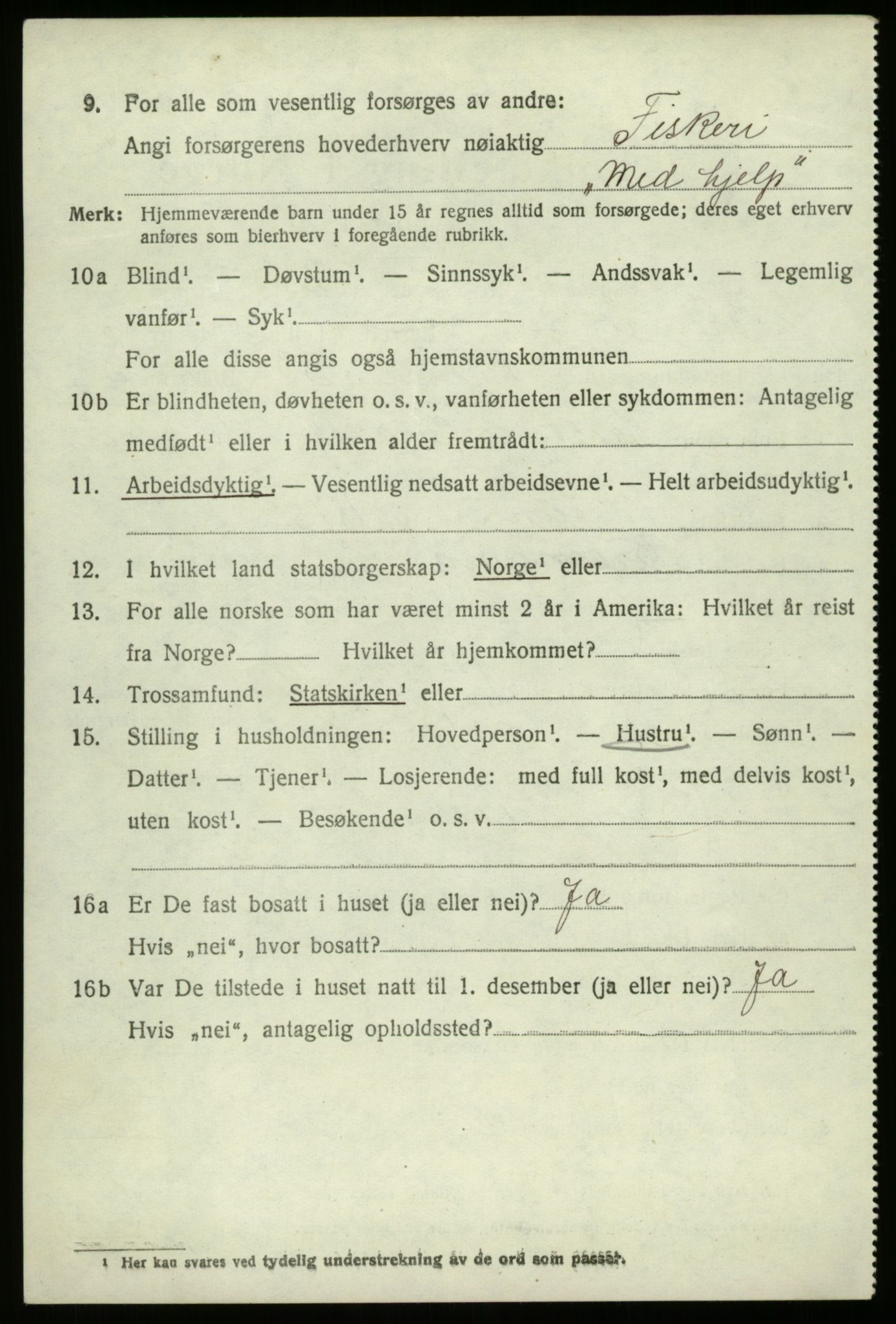 SAB, 1920 census for Bremanger, 1920, p. 5021