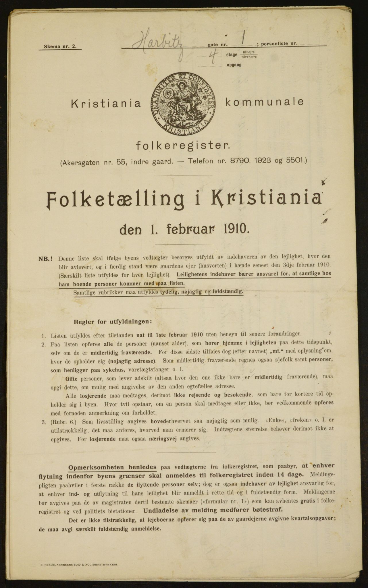 OBA, Municipal Census 1910 for Kristiania, 1910, p. 32878