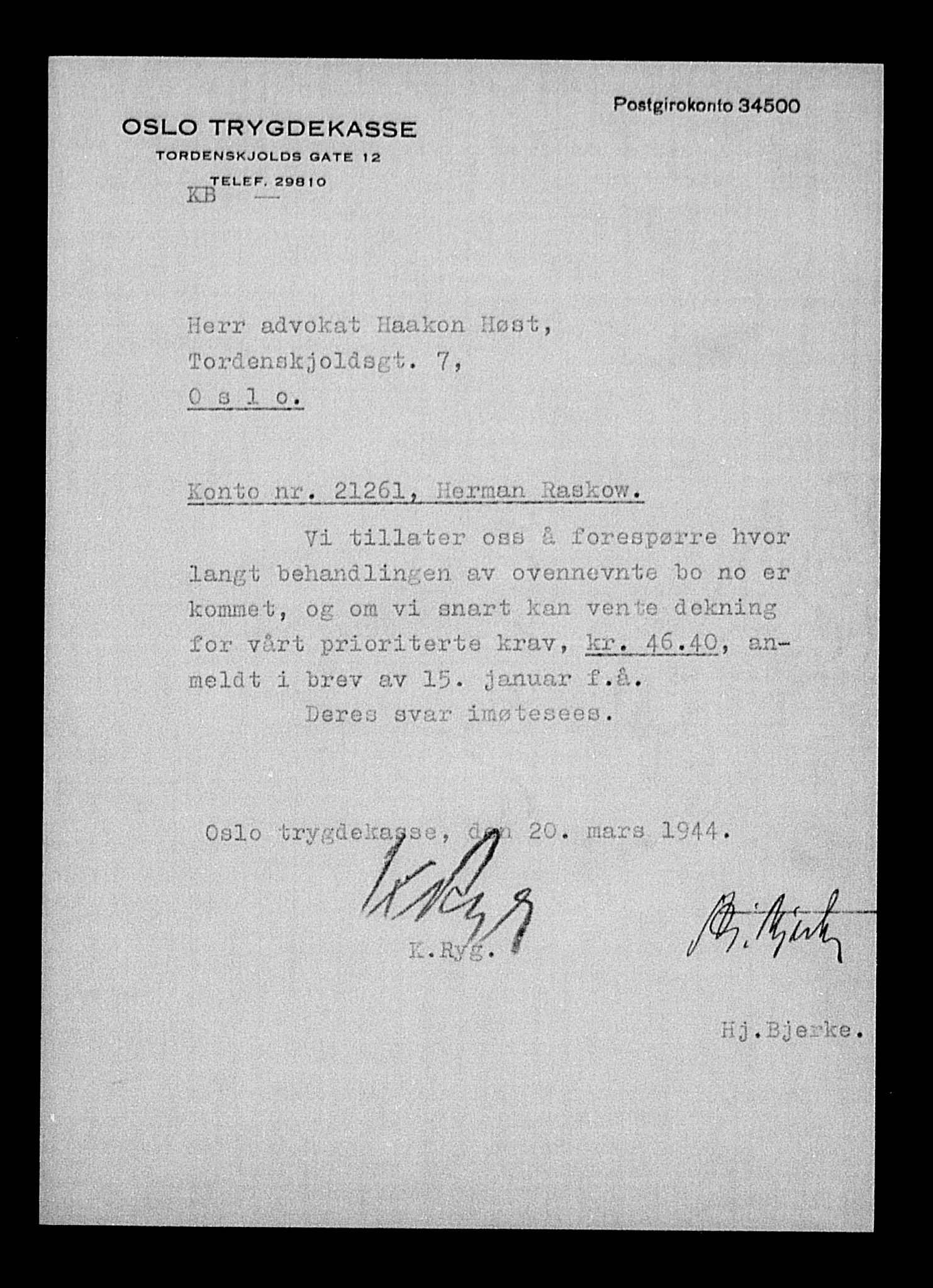Justisdepartementet, Tilbakeføringskontoret for inndratte formuer, AV/RA-S-1564/H/Hc/Hcc/L0972: --, 1945-1947, p. 40