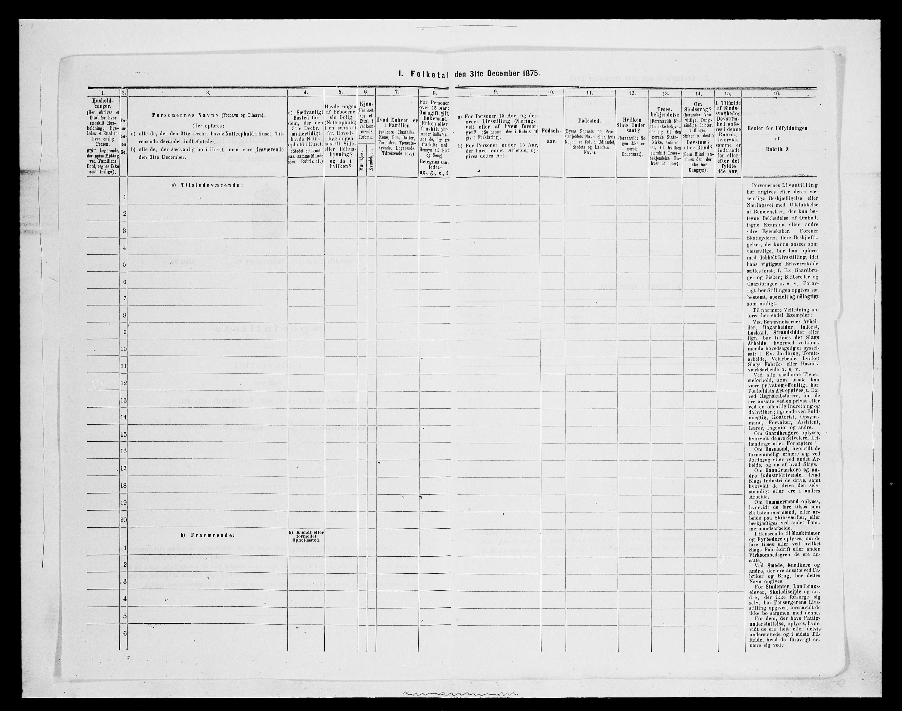 SAH, 1875 census for 0416P Romedal, 1875, p. 1054