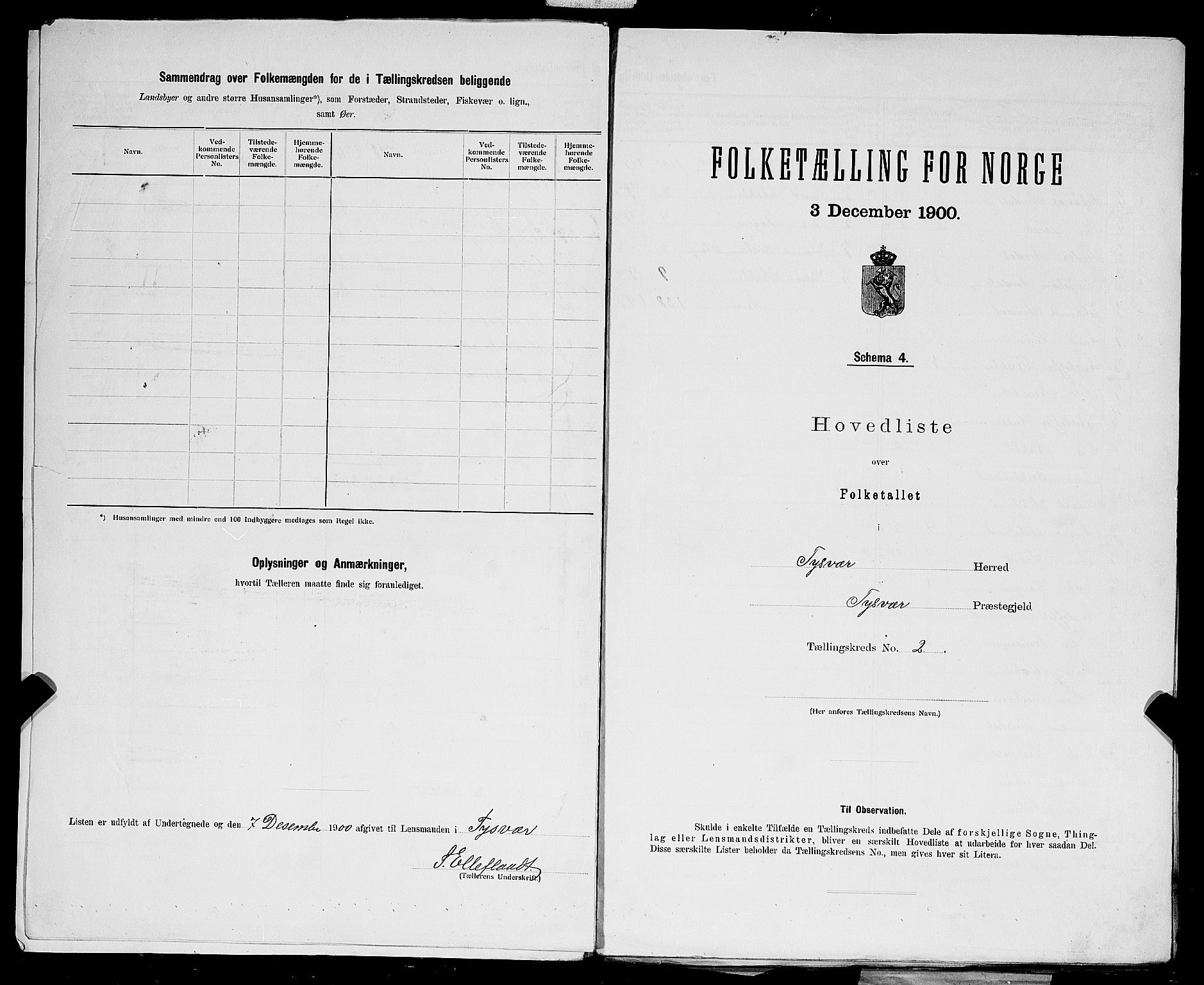 SAST, 1900 census for Tysvær, 1900, p. 16