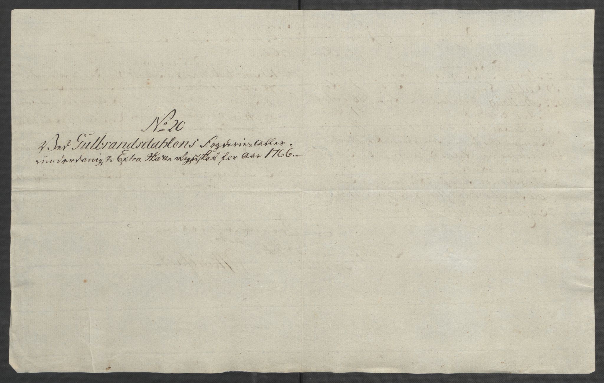 Rentekammeret inntil 1814, Reviderte regnskaper, Fogderegnskap, RA/EA-4092/R17/L1266: Ekstraskatten Gudbrandsdal, 1762-1766, p. 590