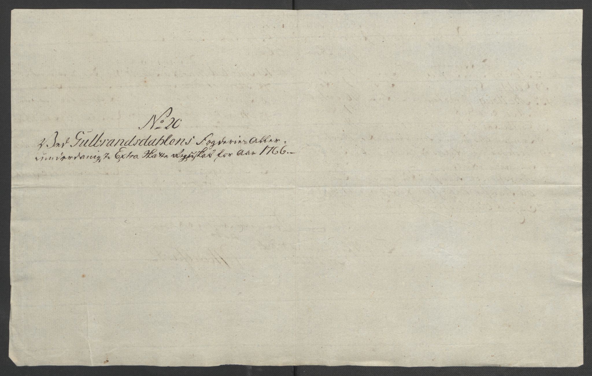 Rentekammeret inntil 1814, Reviderte regnskaper, Fogderegnskap, AV/RA-EA-4092/R17/L1266: Ekstraskatten Gudbrandsdal, 1762-1766, p. 590