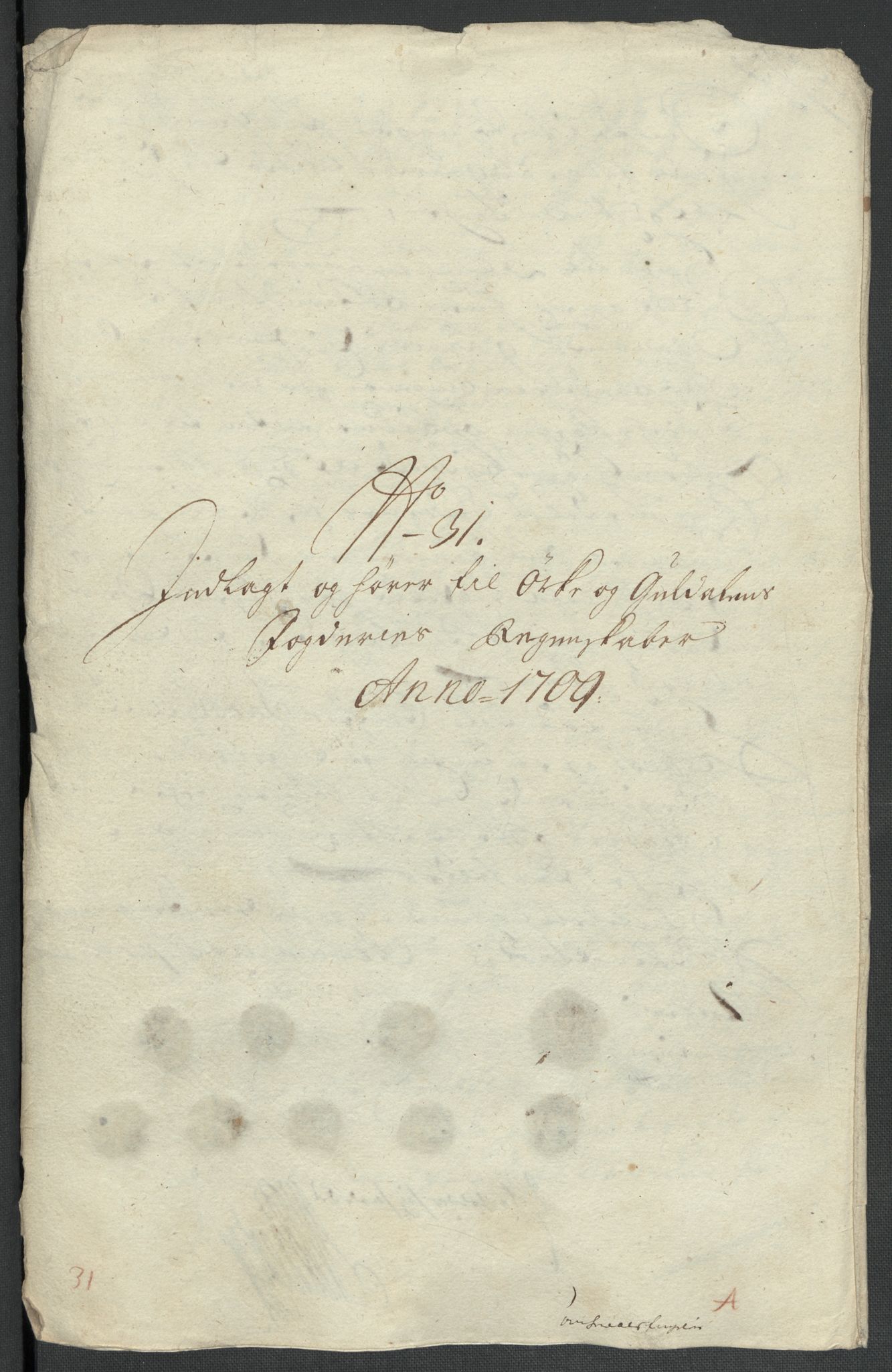 Rentekammeret inntil 1814, Reviderte regnskaper, Fogderegnskap, RA/EA-4092/R60/L3959: Fogderegnskap Orkdal og Gauldal, 1709, p. 363