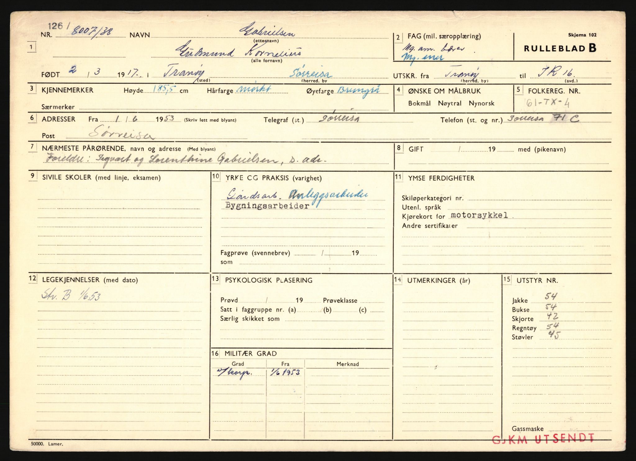 Forsvaret, Troms infanteriregiment nr. 16, AV/RA-RAFA-3146/P/Pa/L0022: Rulleblad for regimentets menige mannskaper, årsklasse 1938, 1938, p. 319