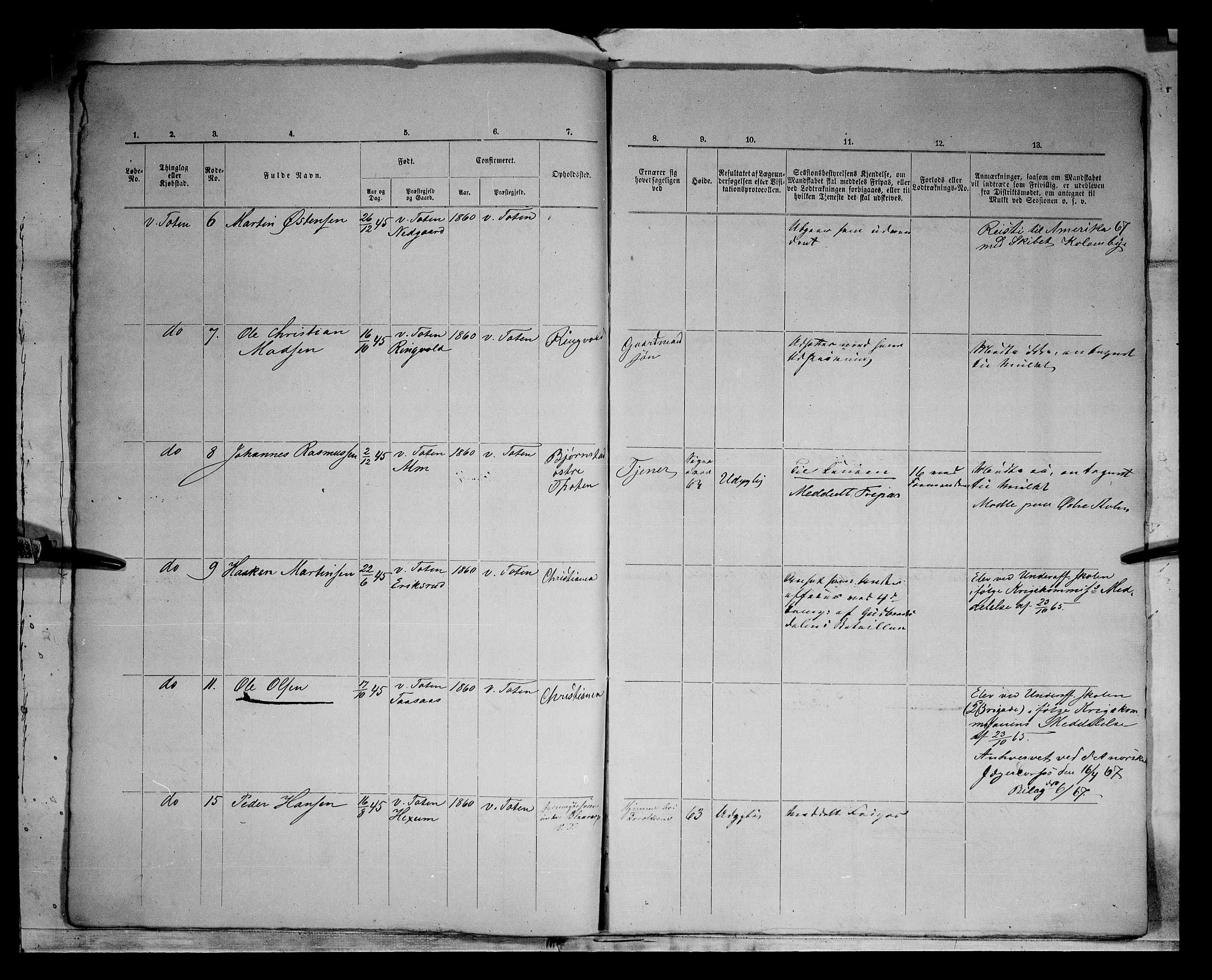 Fylkesmannen i Oppland, AV/SAH-FYO-002/1/K/Kg/L1167: Søndre og Nordre Land, Vestre Toten, 1860-1879, p. 7777