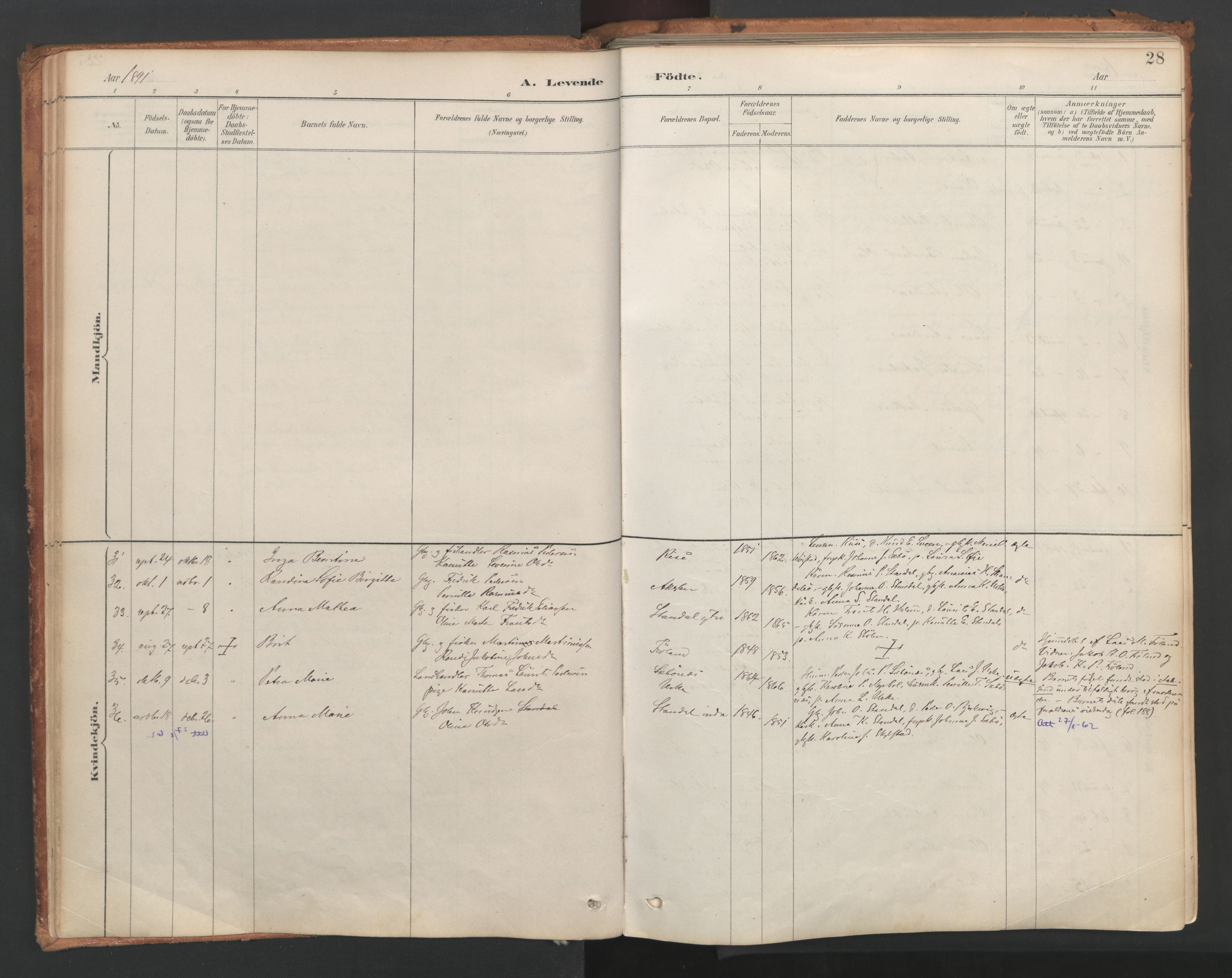 Ministerialprotokoller, klokkerbøker og fødselsregistre - Møre og Romsdal, SAT/A-1454/515/L0211: Parish register (official) no. 515A07, 1886-1910, p. 28