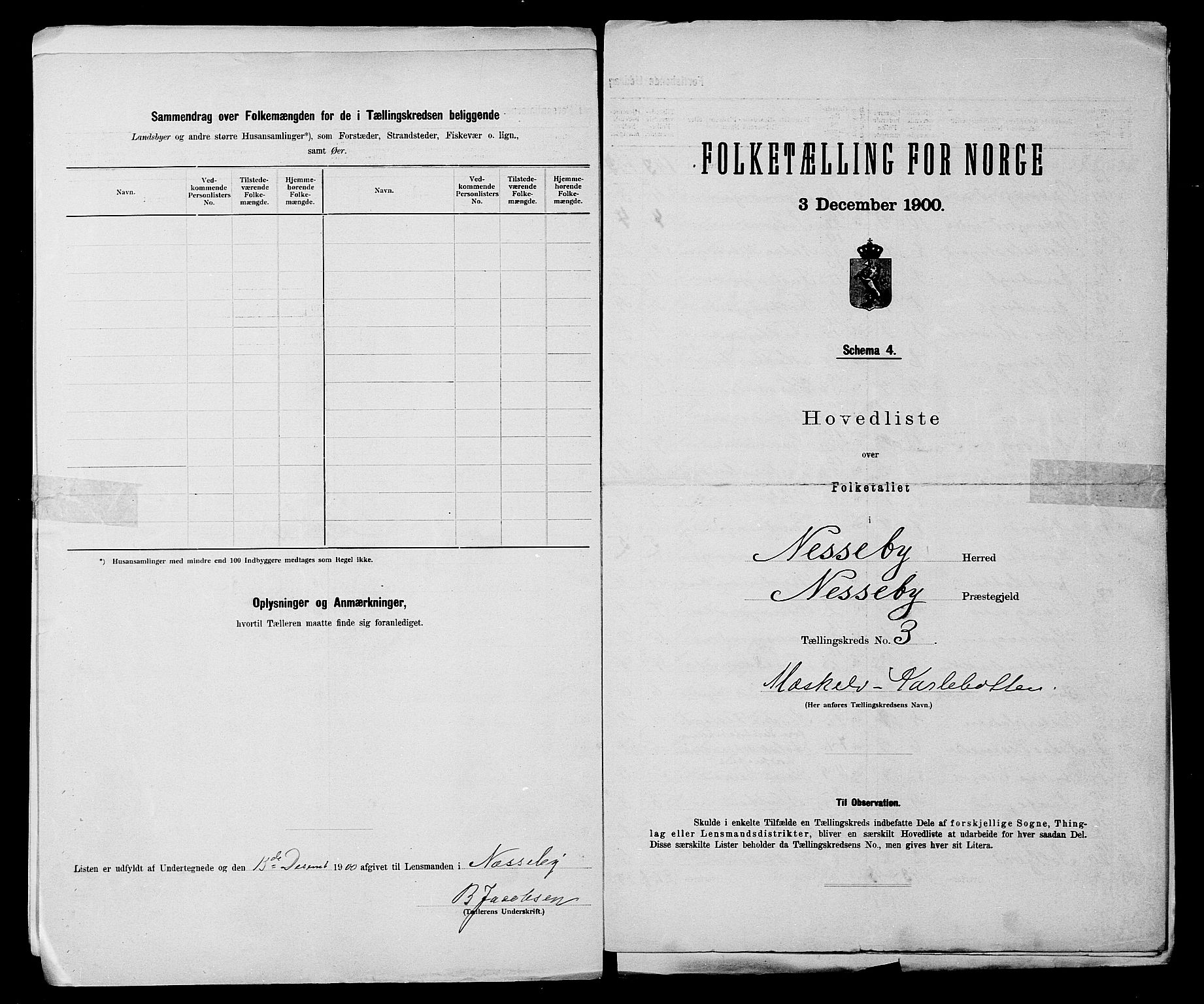 SATØ, 1900 census for Nesseby, 1900, p. 8