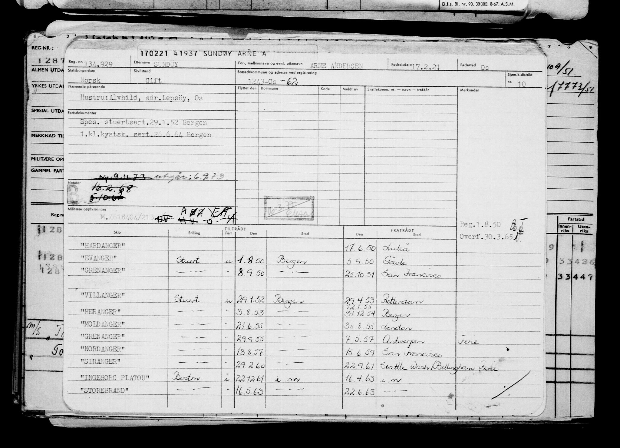 Direktoratet for sjømenn, AV/RA-S-3545/G/Gb/L0190: Hovedkort, 1921, p. 432