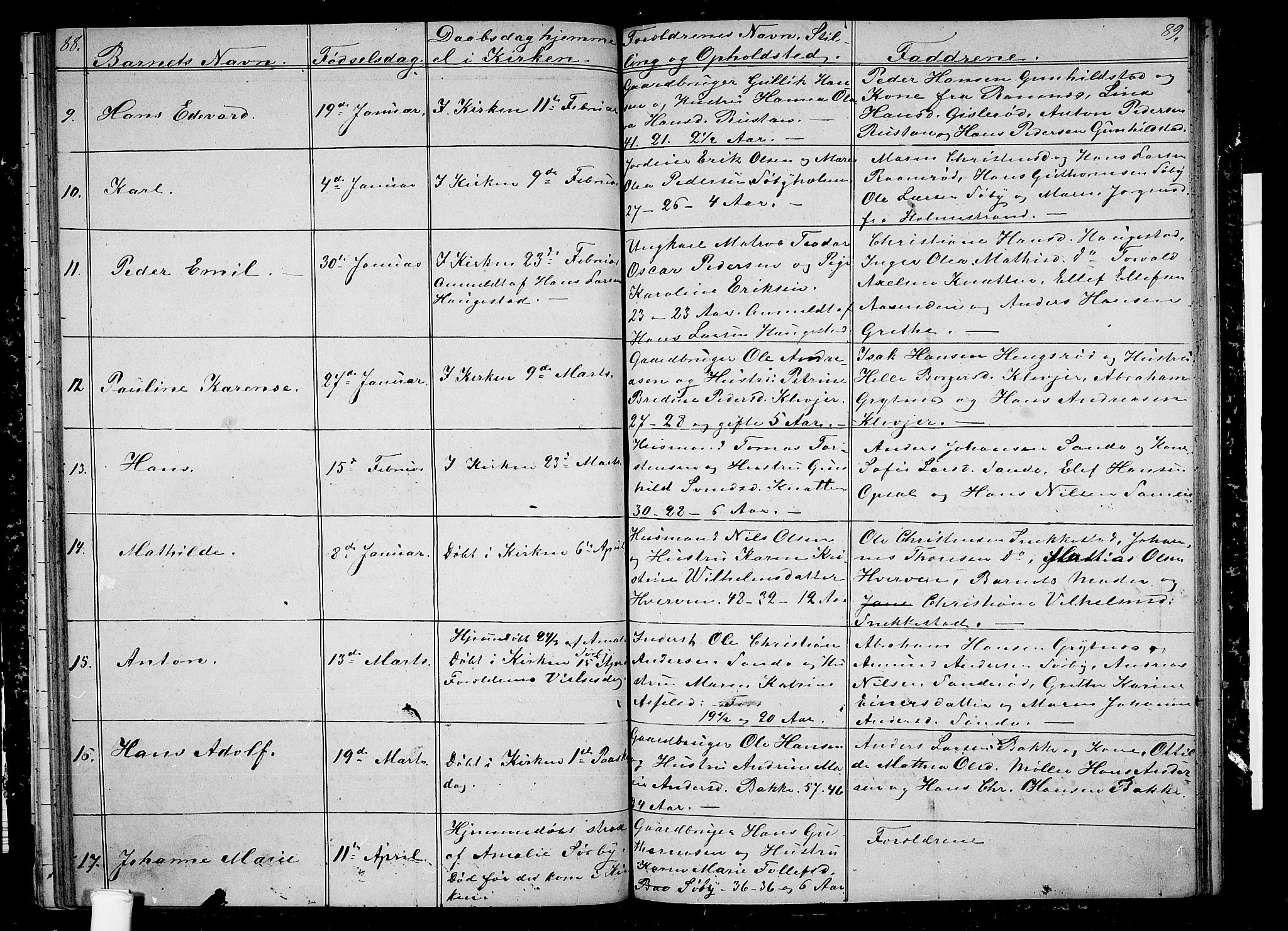 Våle kirkebøker, AV/SAKO-A-334/G/Ga/L0003: Parish register (copy) no. I 3, 1863-1874, p. 88-89